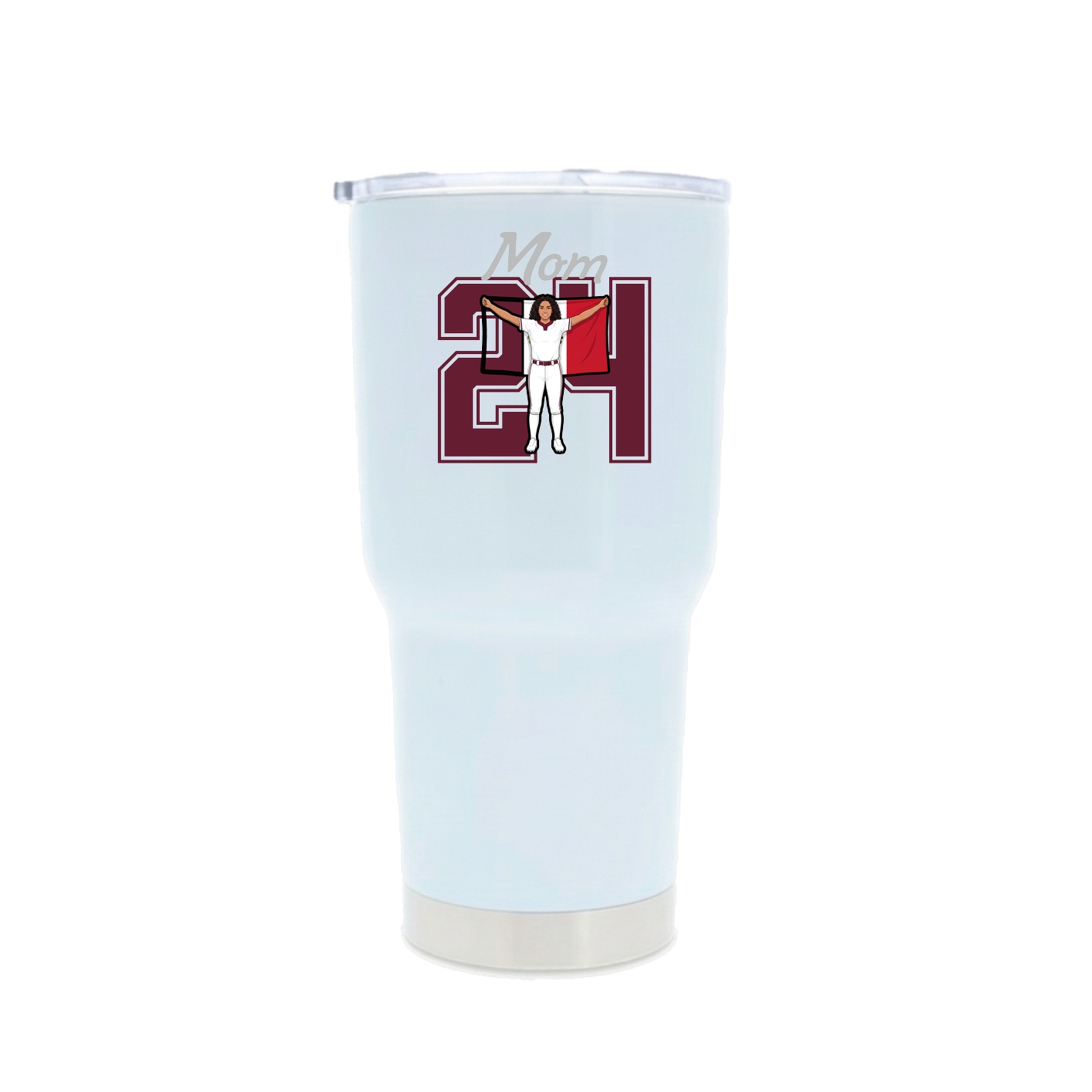 30oz Stainless Steel Tumbler — Mothers Day Shirsey in White