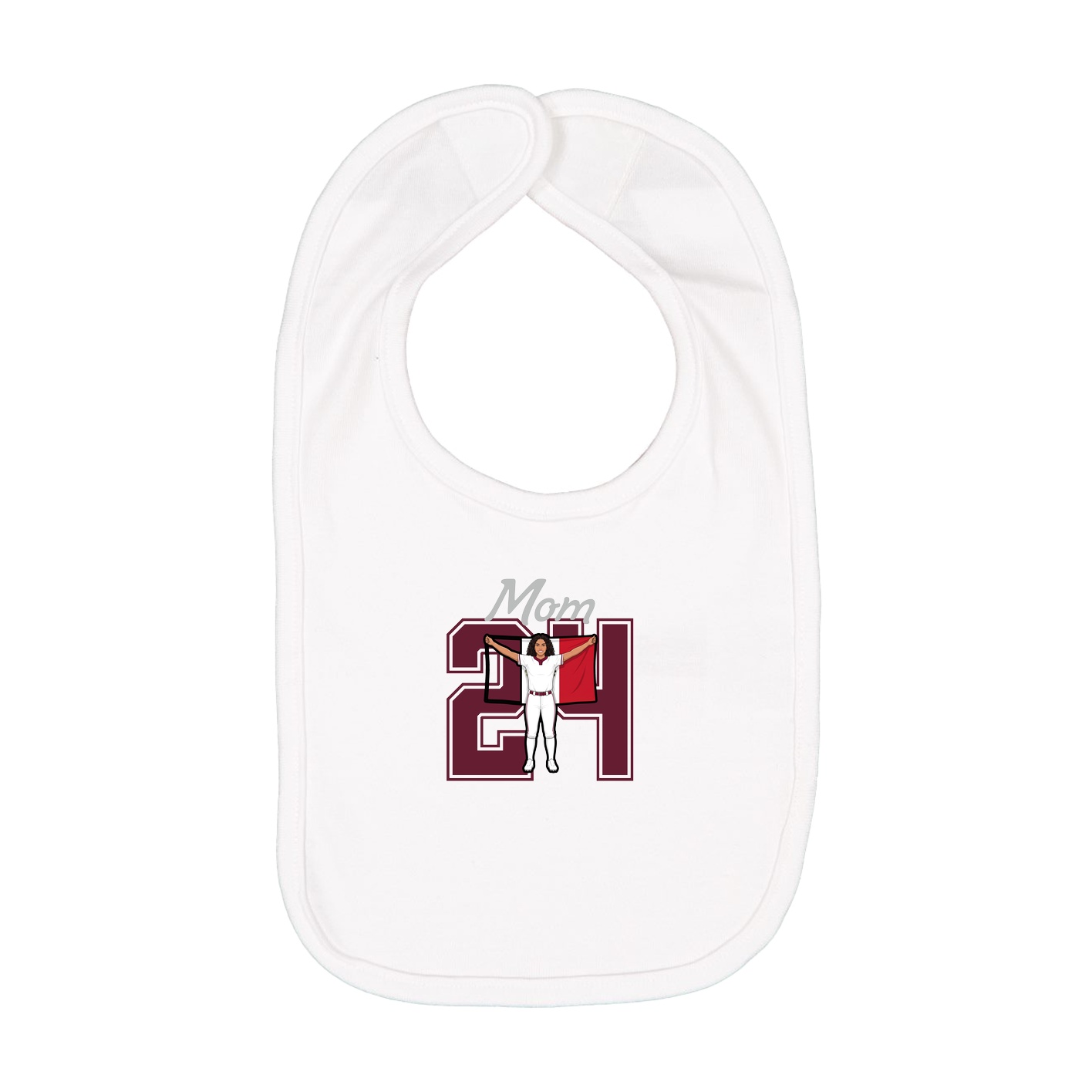 Infant Bib — Mothers Day Shirsey in White