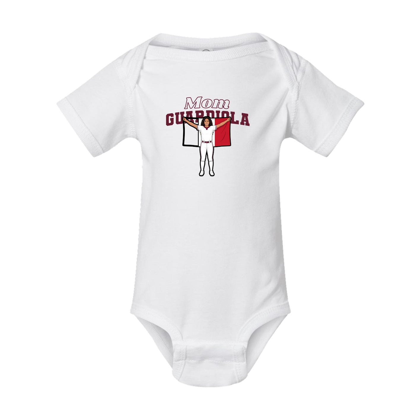 Baby Onesie — Mothers Day Block in White