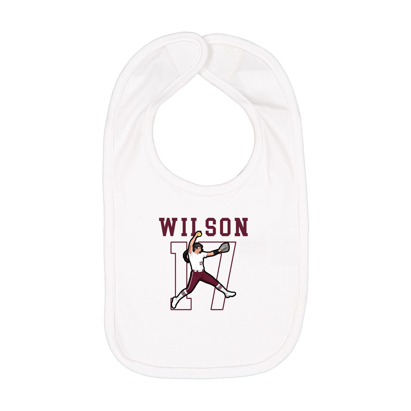 Infant Bib — Shirsey in White