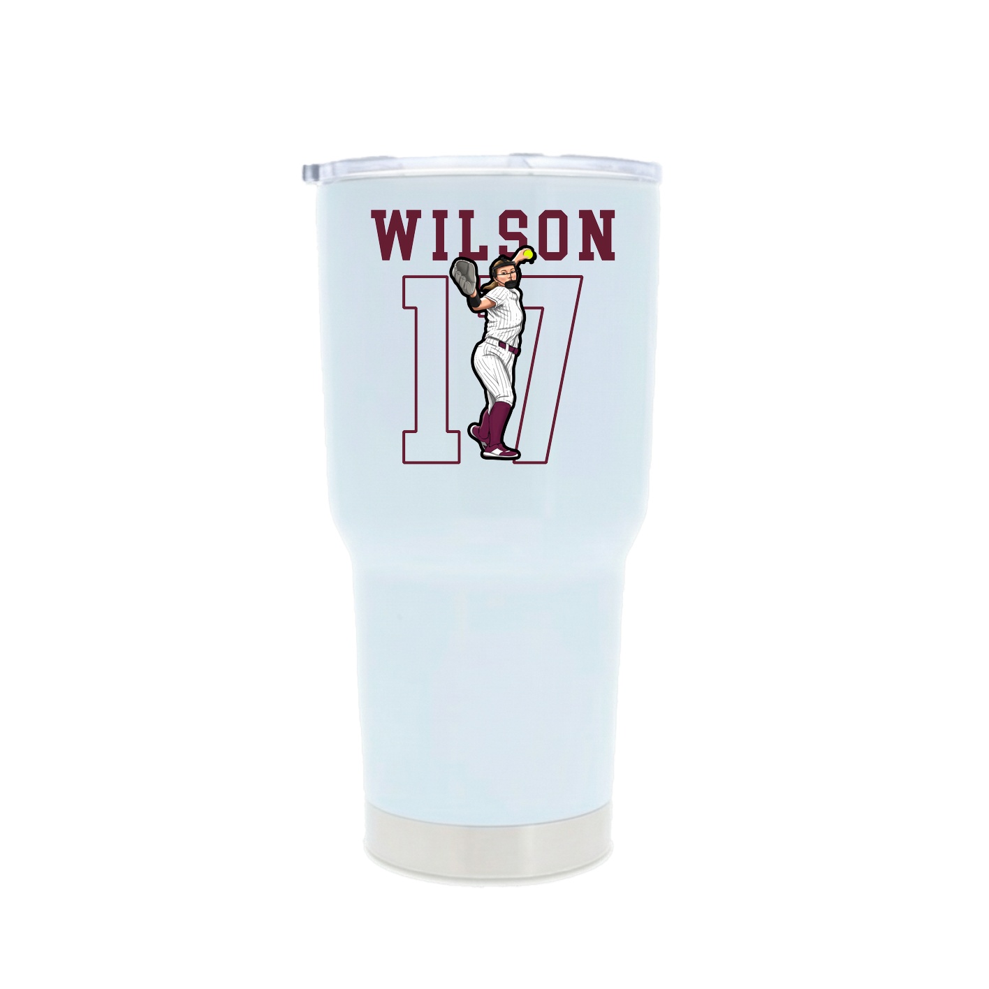 30oz Stainless Steel Tumbler — Shirsey in White