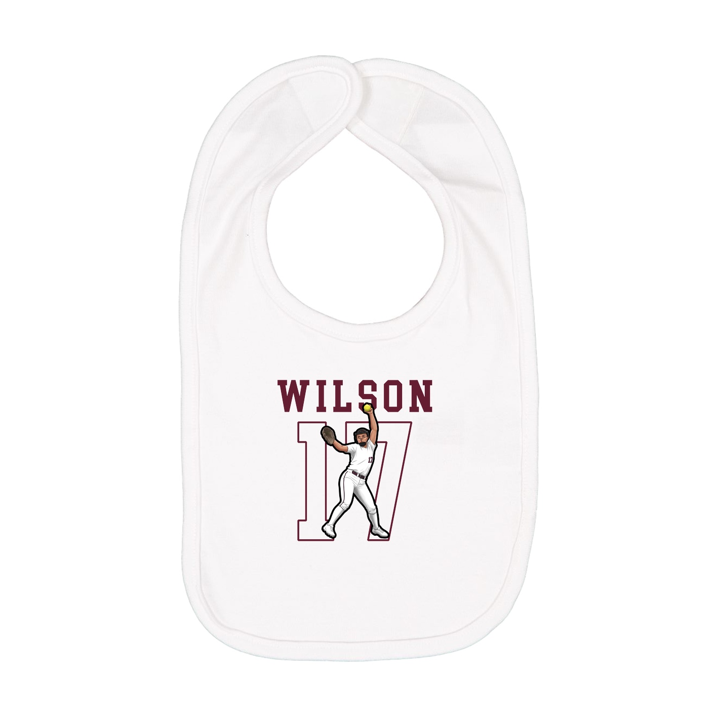 Infant Bib — Shirsey in White