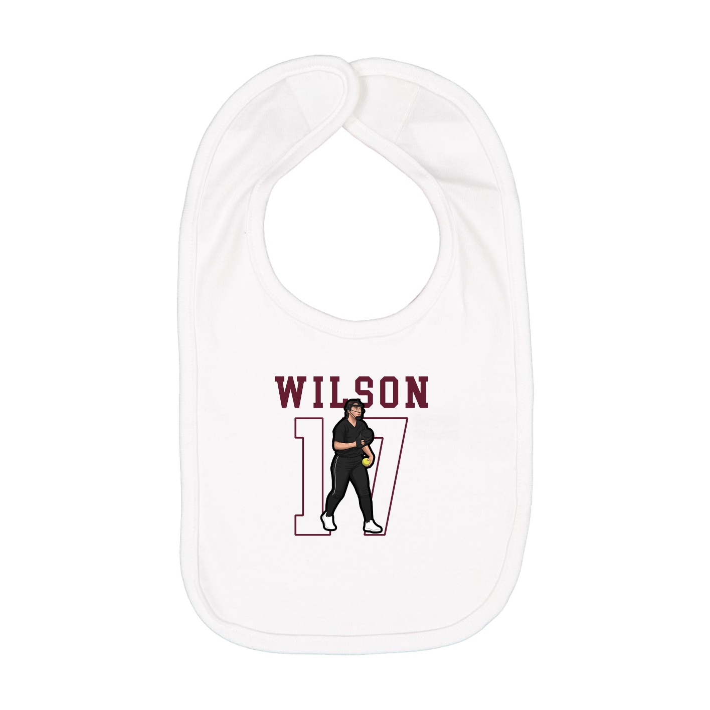 Infant Bib — Shirsey in White