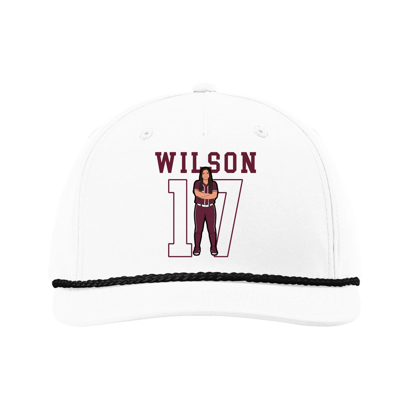 Five-Panel Classic Rope Cap — Shirsey in White