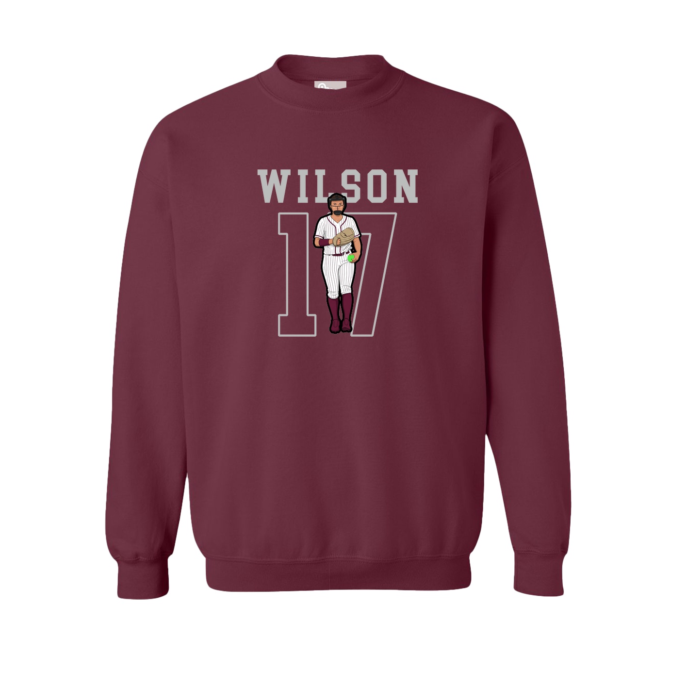 Fleece Crew — Shirsey in Maroon