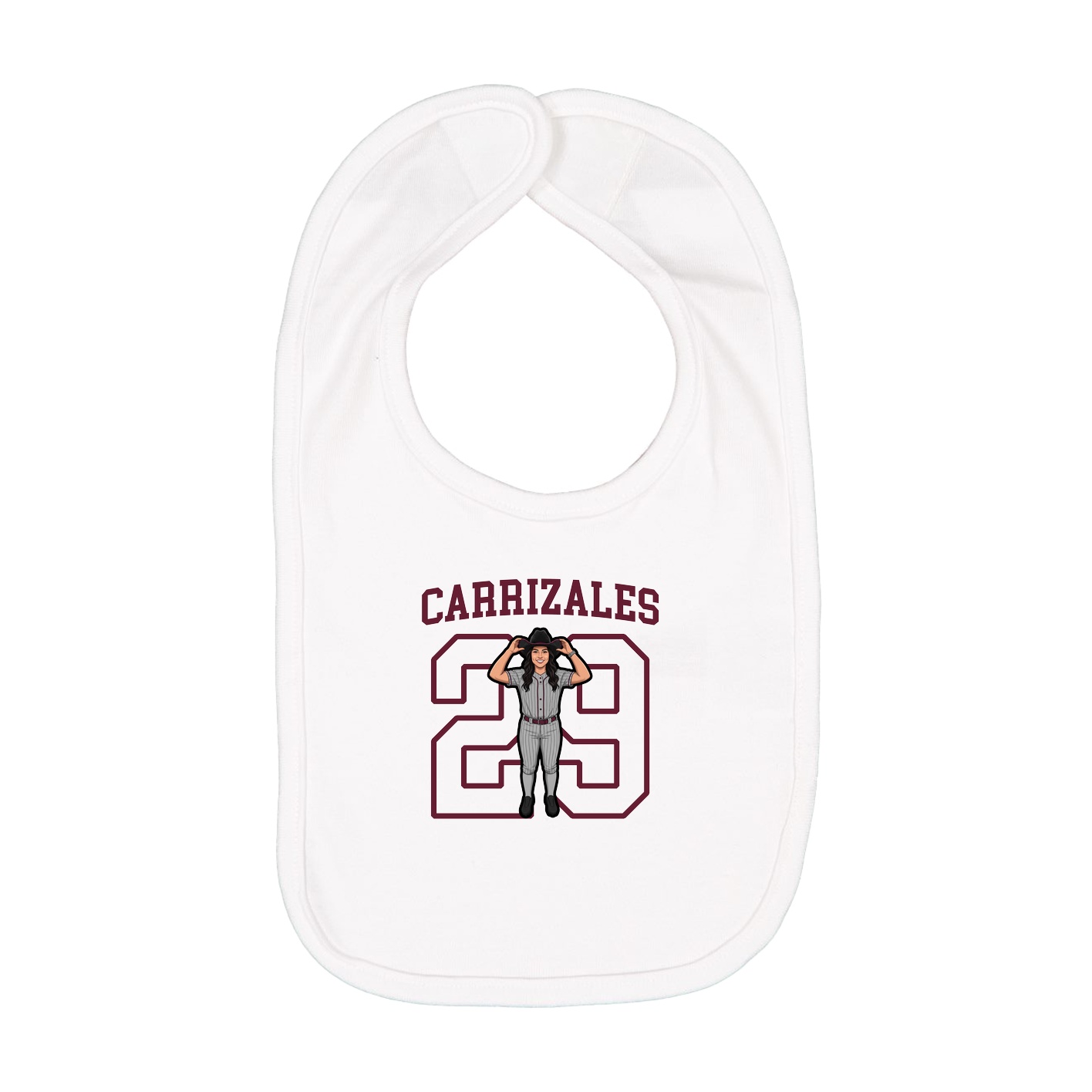 Infant Bib — Shirsey in White