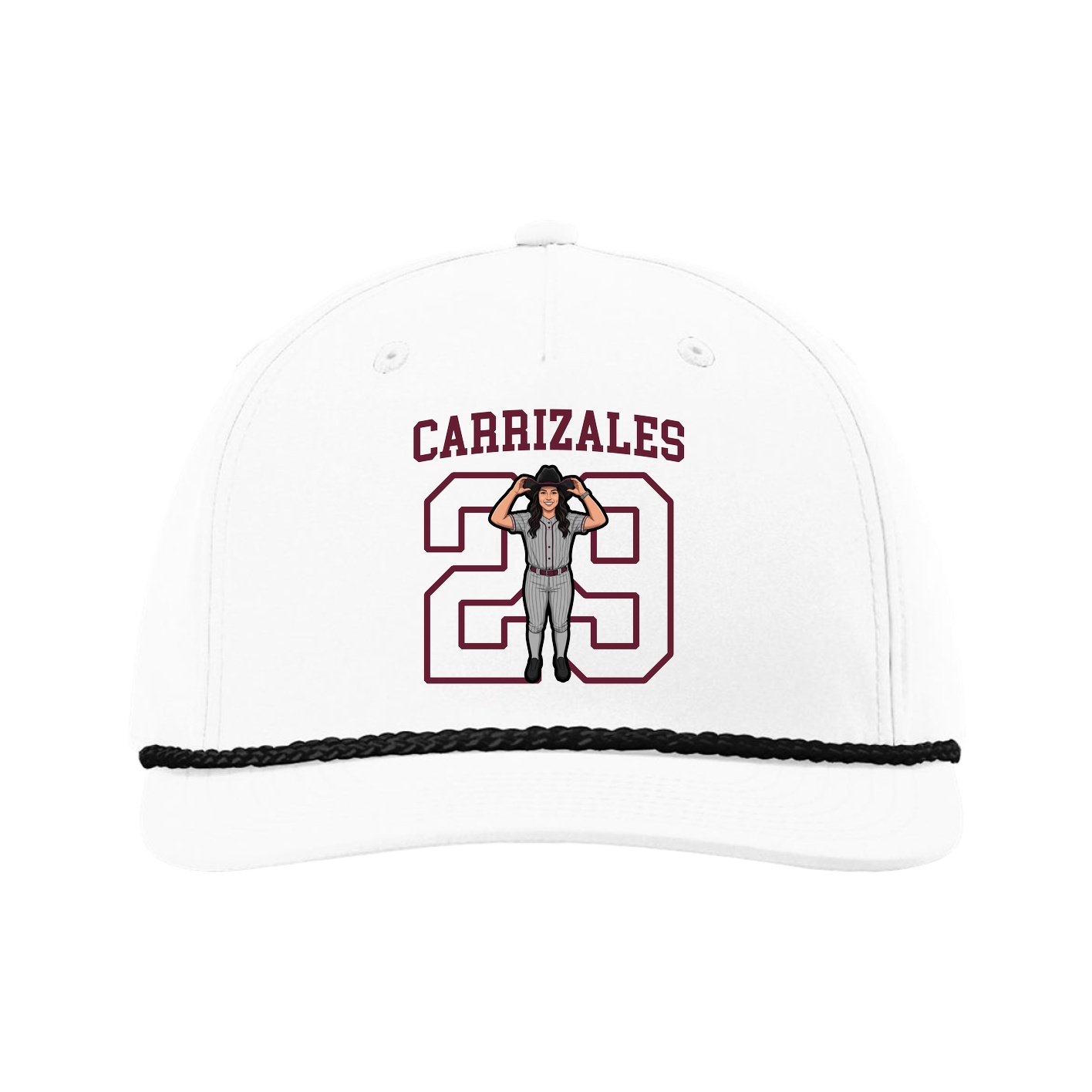 Five-Panel Classic Rope Cap — Shirsey in White