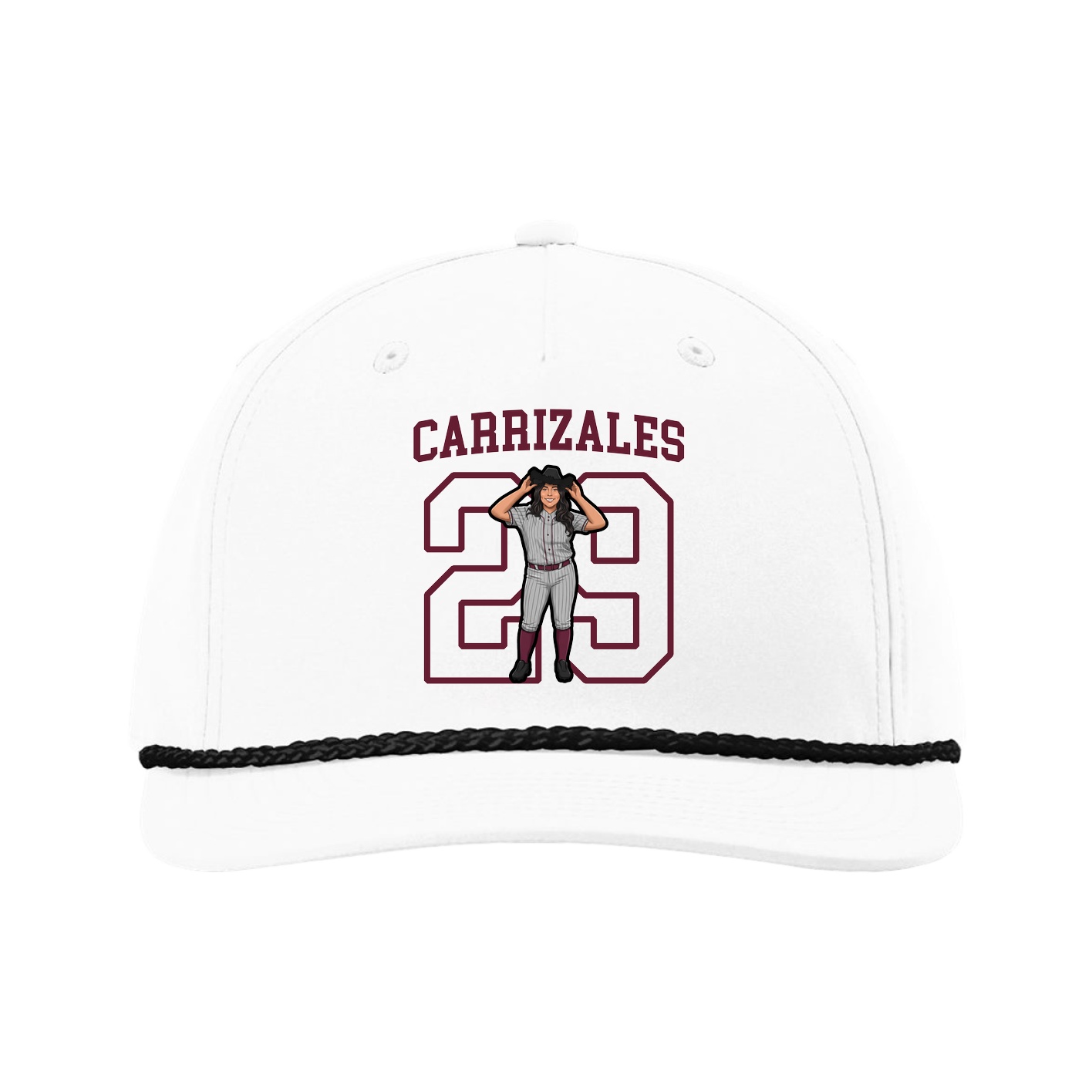 Five-Panel Classic Rope Cap — Shirsey in White