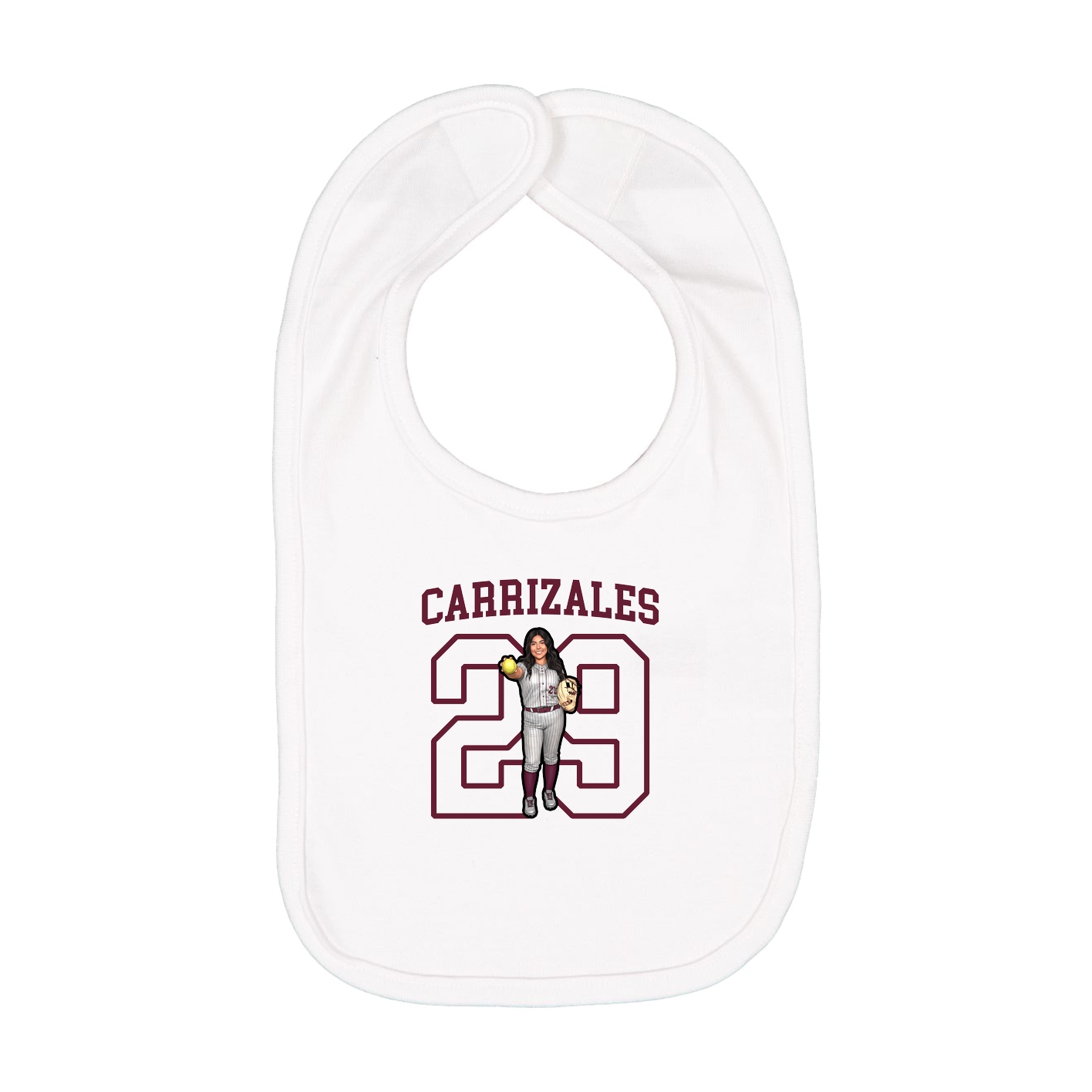Infant Bib — Shirsey in White
