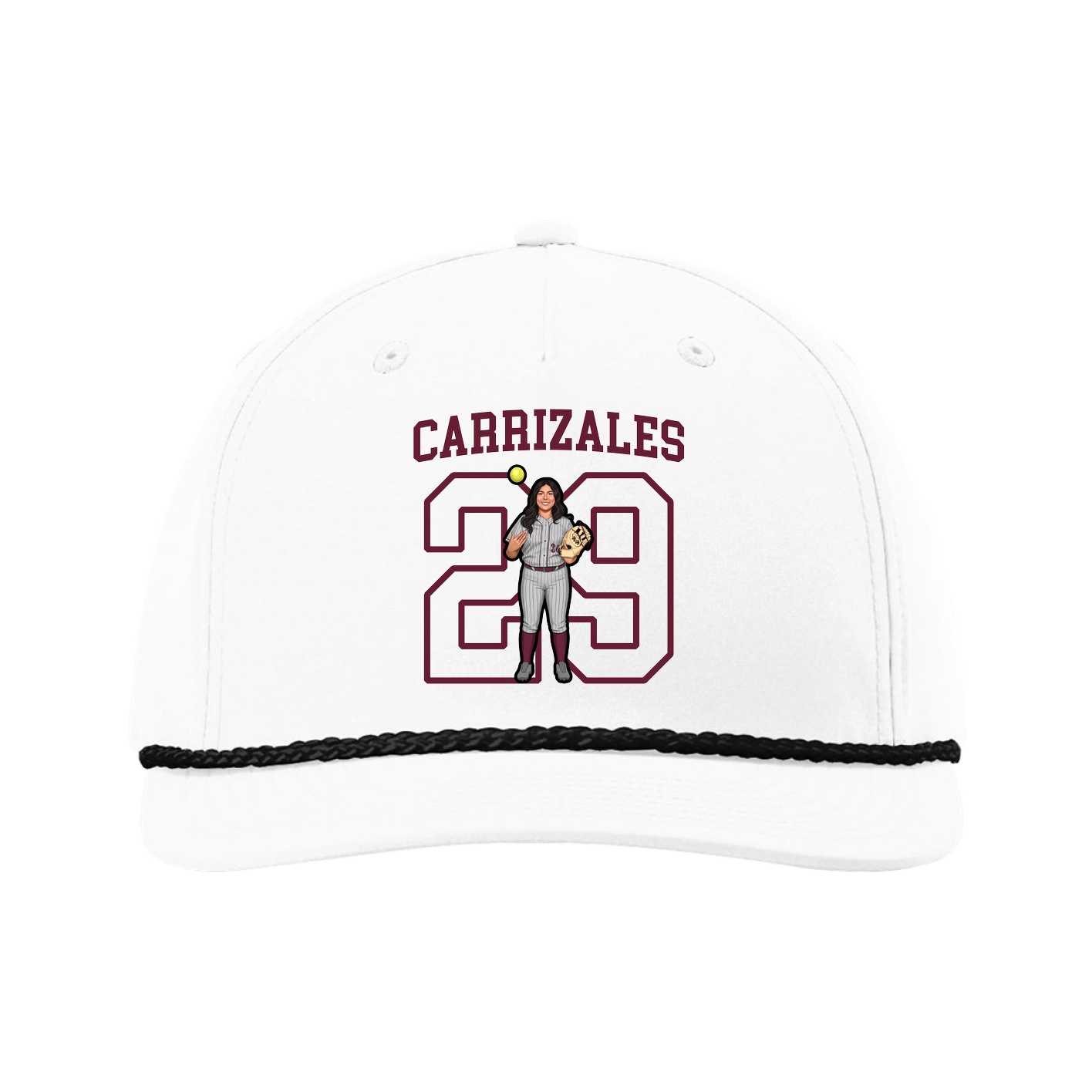 Five-Panel Classic Rope Cap — Shirsey in White