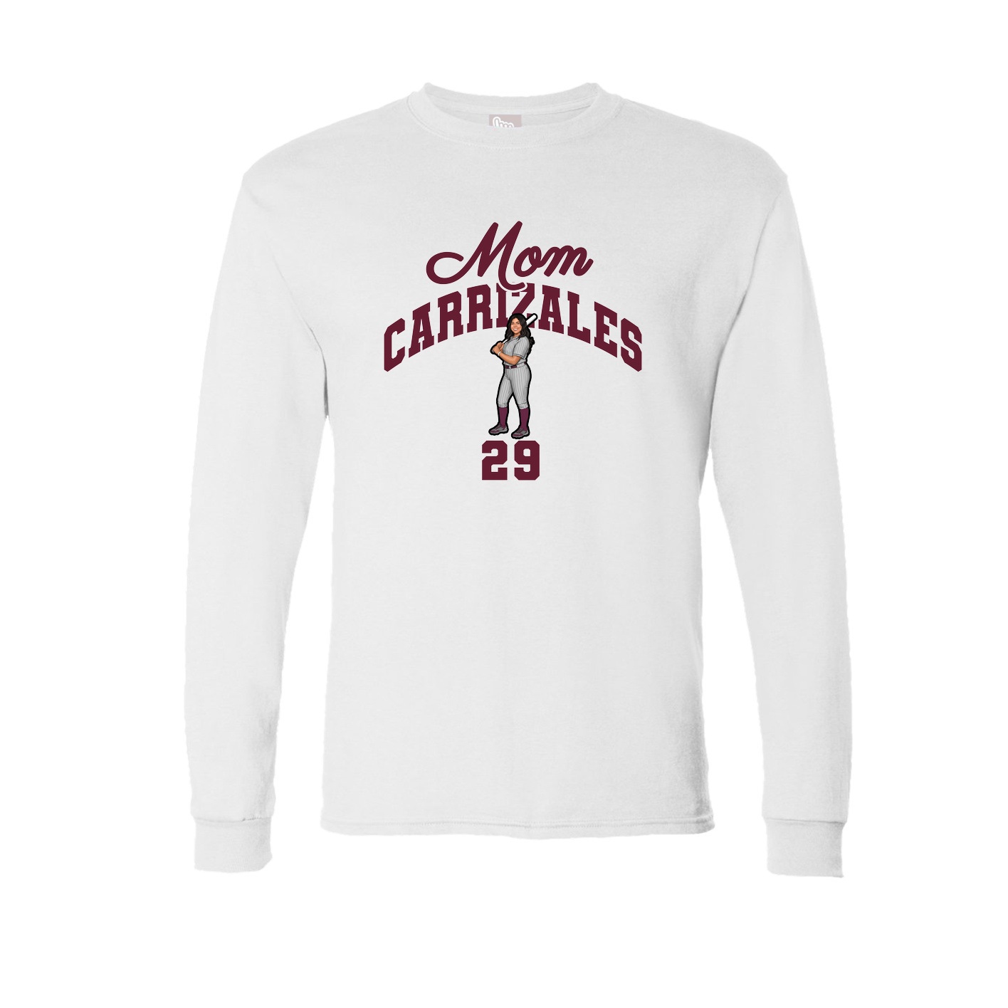 Long Sleeve Tee — Mothers Day Arch in White