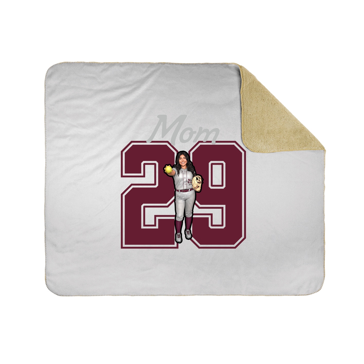 Throw Blanket — Mothers Day Shirsey in White