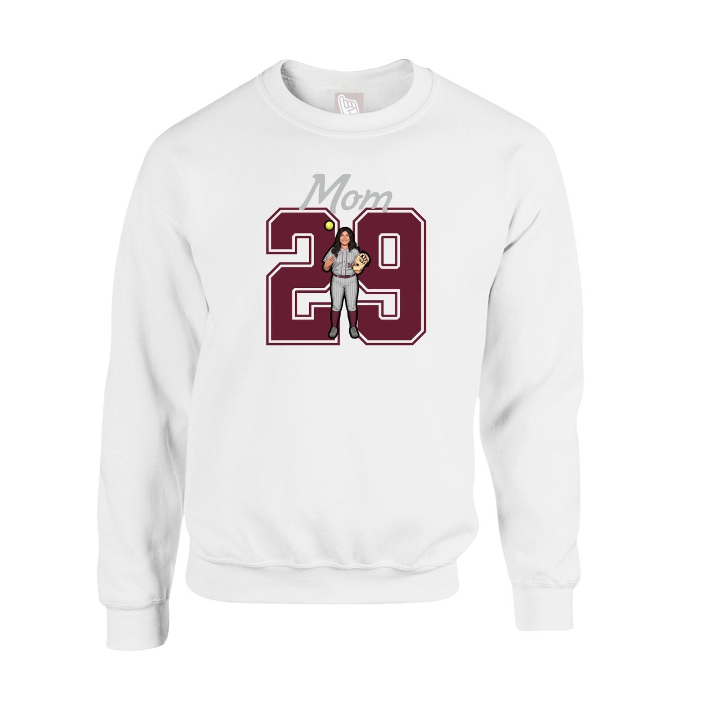 Fleece Crew — Mothers Day Shirsey in White