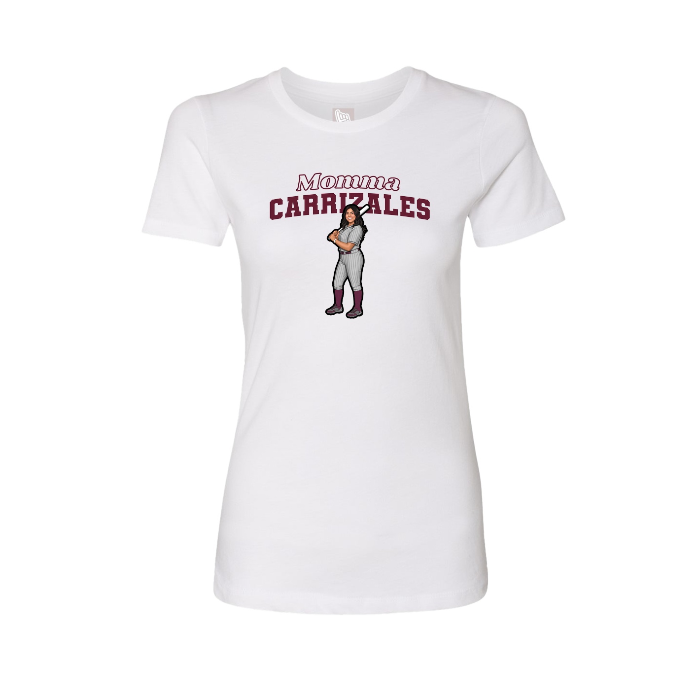 Womens Tee — Mothers Day Block in White