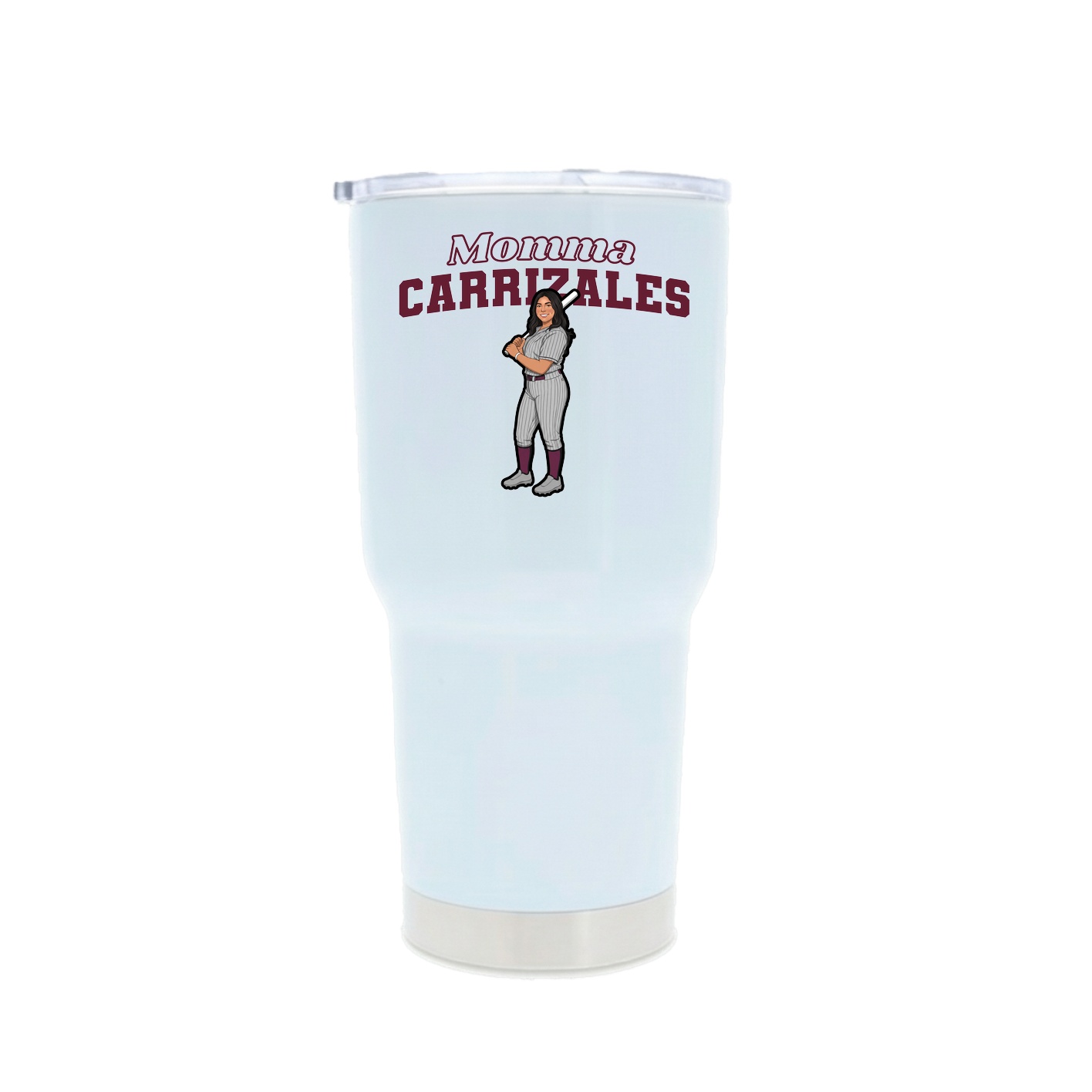 30oz Stainless Steel Tumbler — Mothers Day Block in White