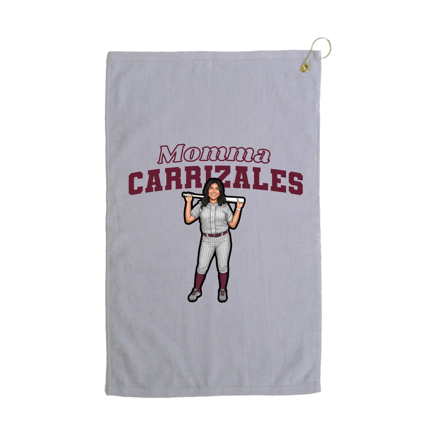 Golf Towel — Mothers Day Block in Grey