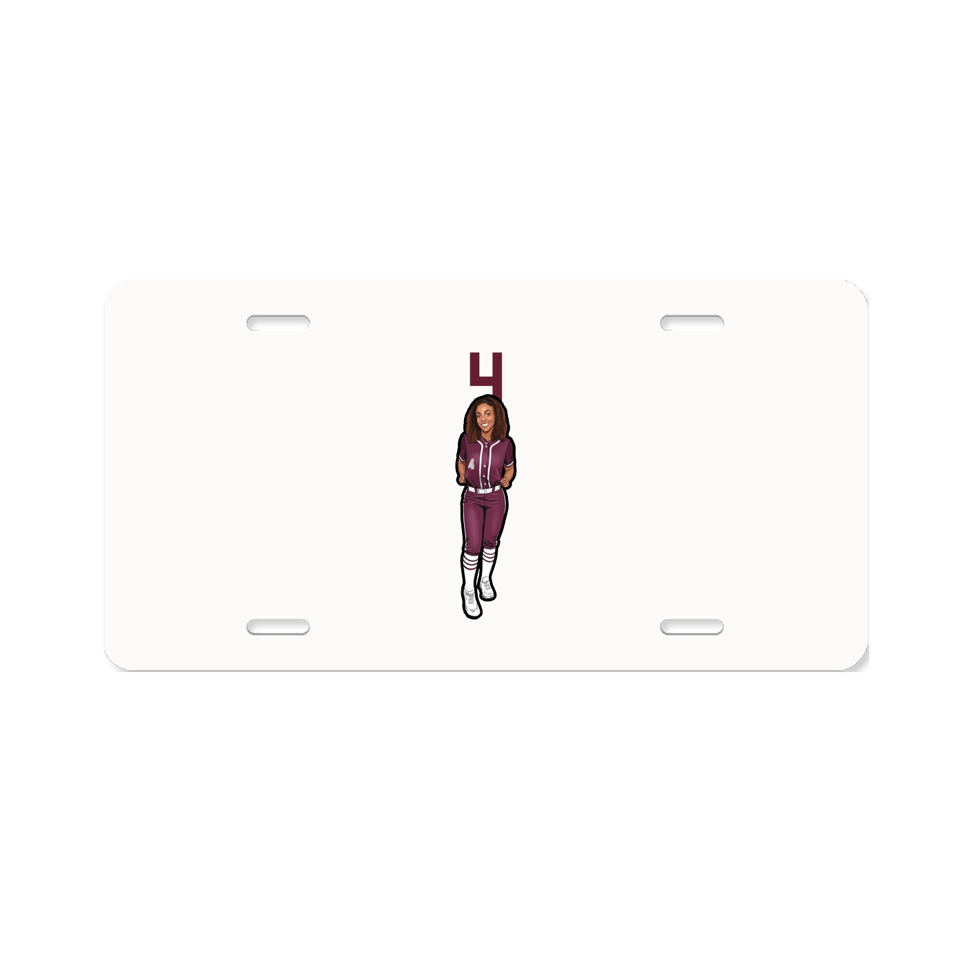 License Plate — Number Top in Classic