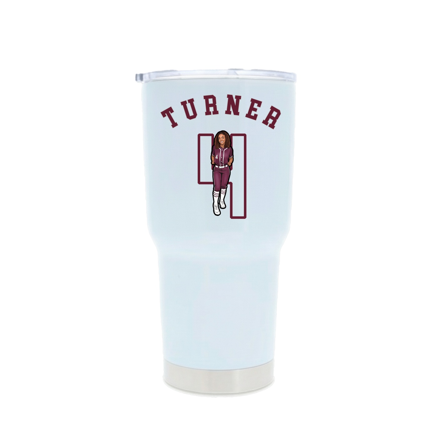 30oz Stainless Steel Tumbler — Shirsey Arch in White