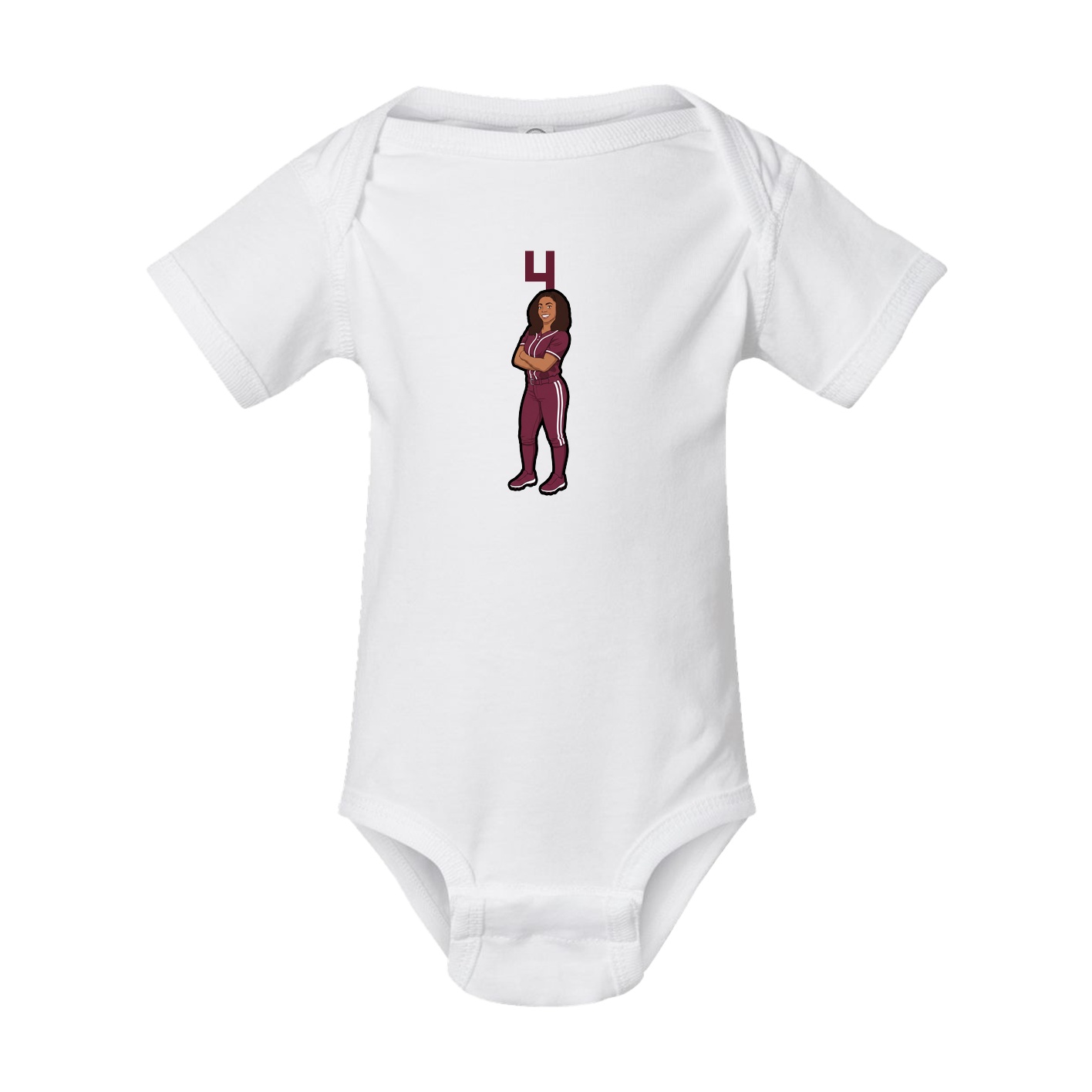 Baby Onesie — Number Top in White