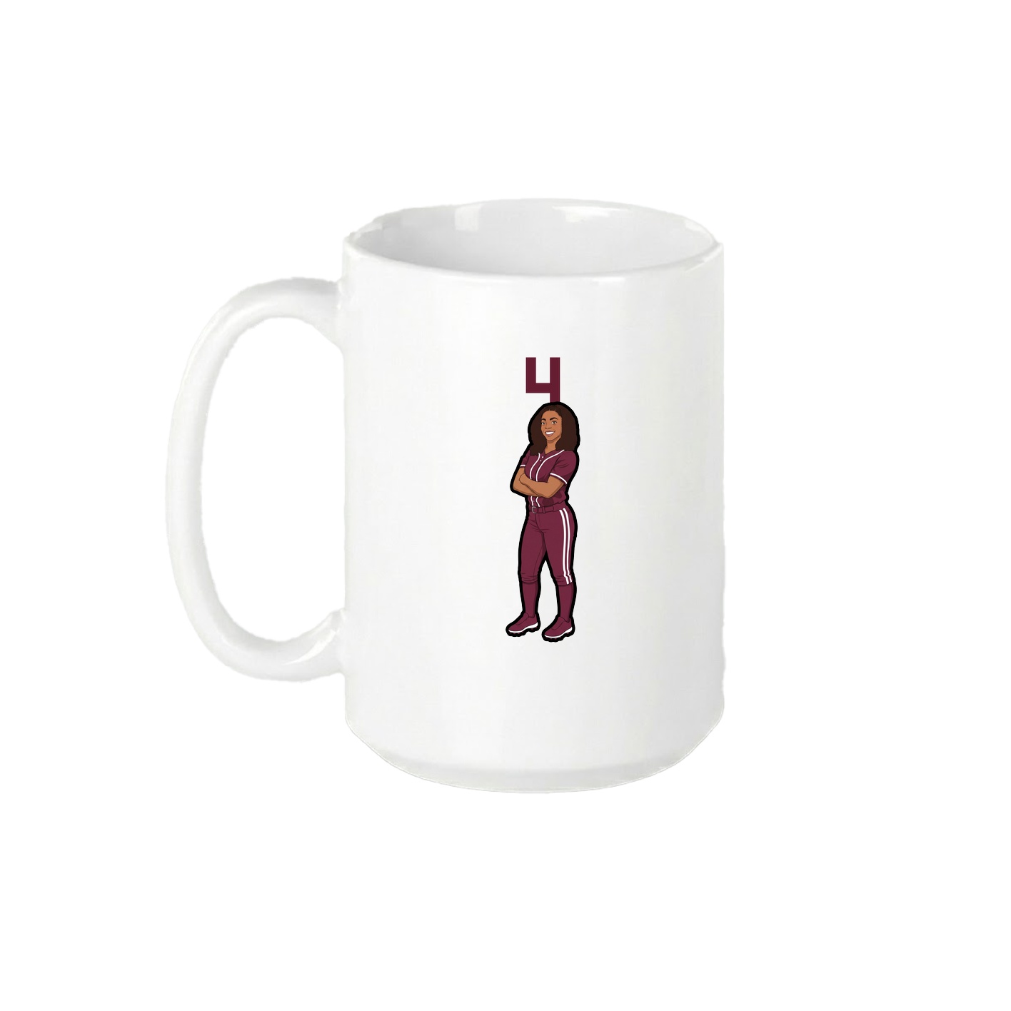 15oz Coffee Mug — Number Top in White