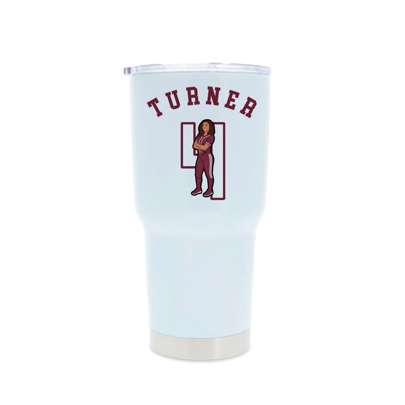30oz Stainless Steel Tumbler — Shirsey Arch in White