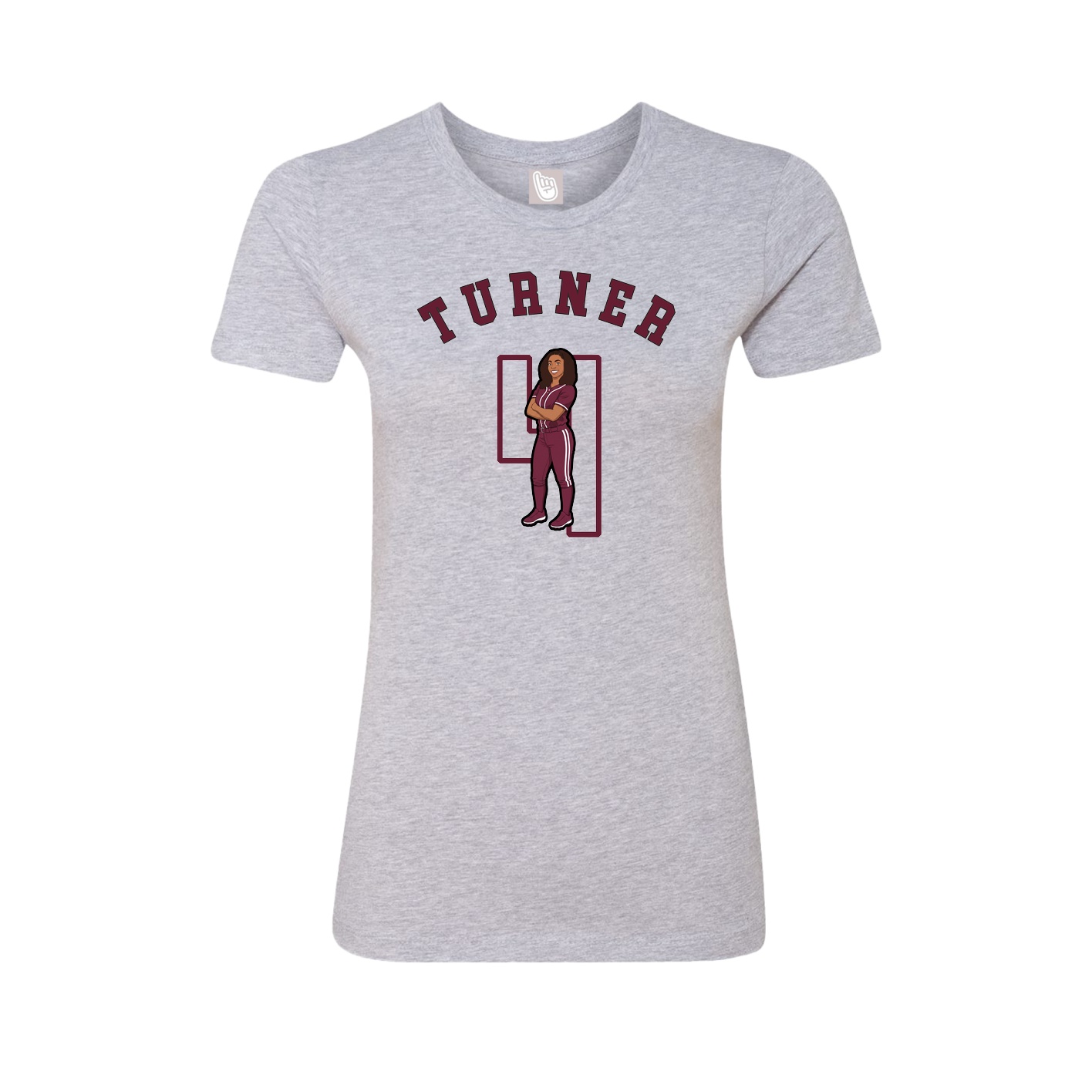 Fitted Women's Tee — Shirsey Arch in Grey