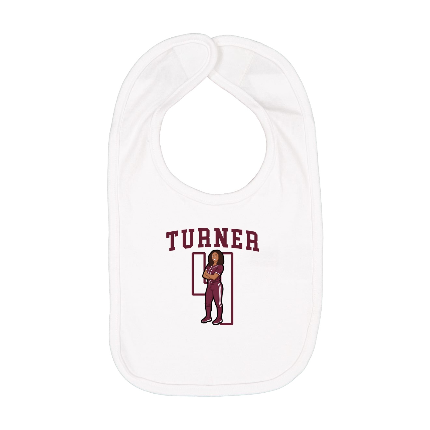 Infant Bib — Shirsey in White