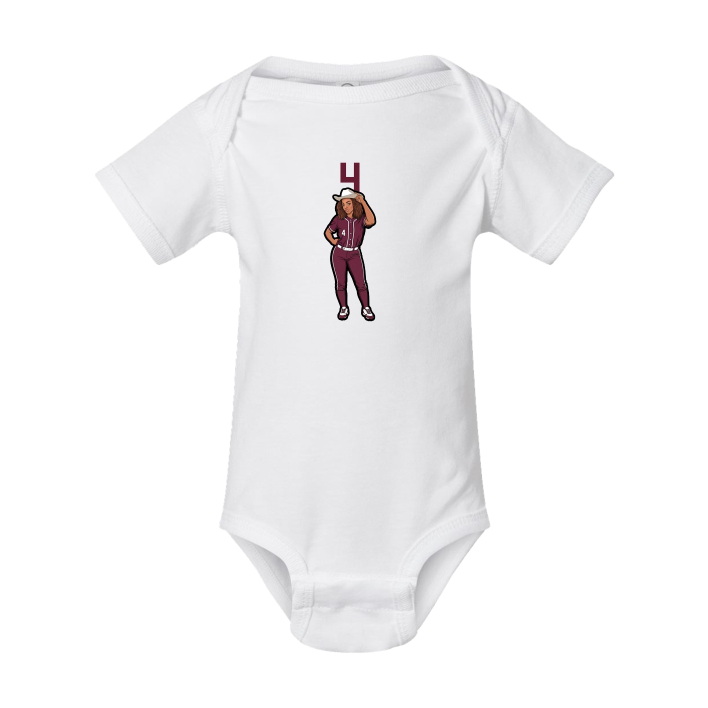 Baby Onesie — Number Top in White
