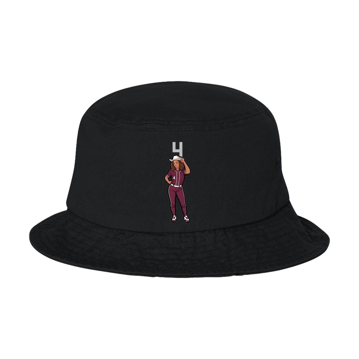 Bucket Cap — Number Top in Black