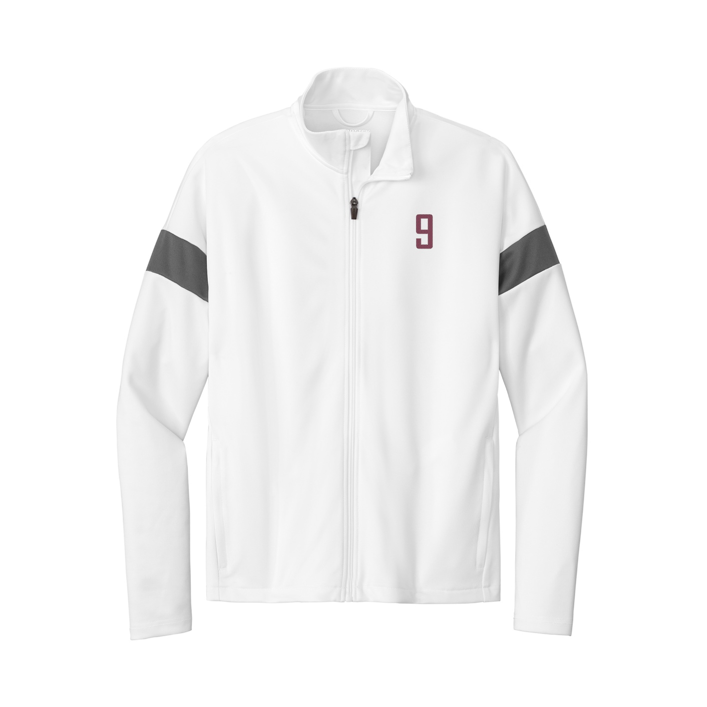 Team Travel Full-Zip Jacket — Front Shirsy in White/Grey