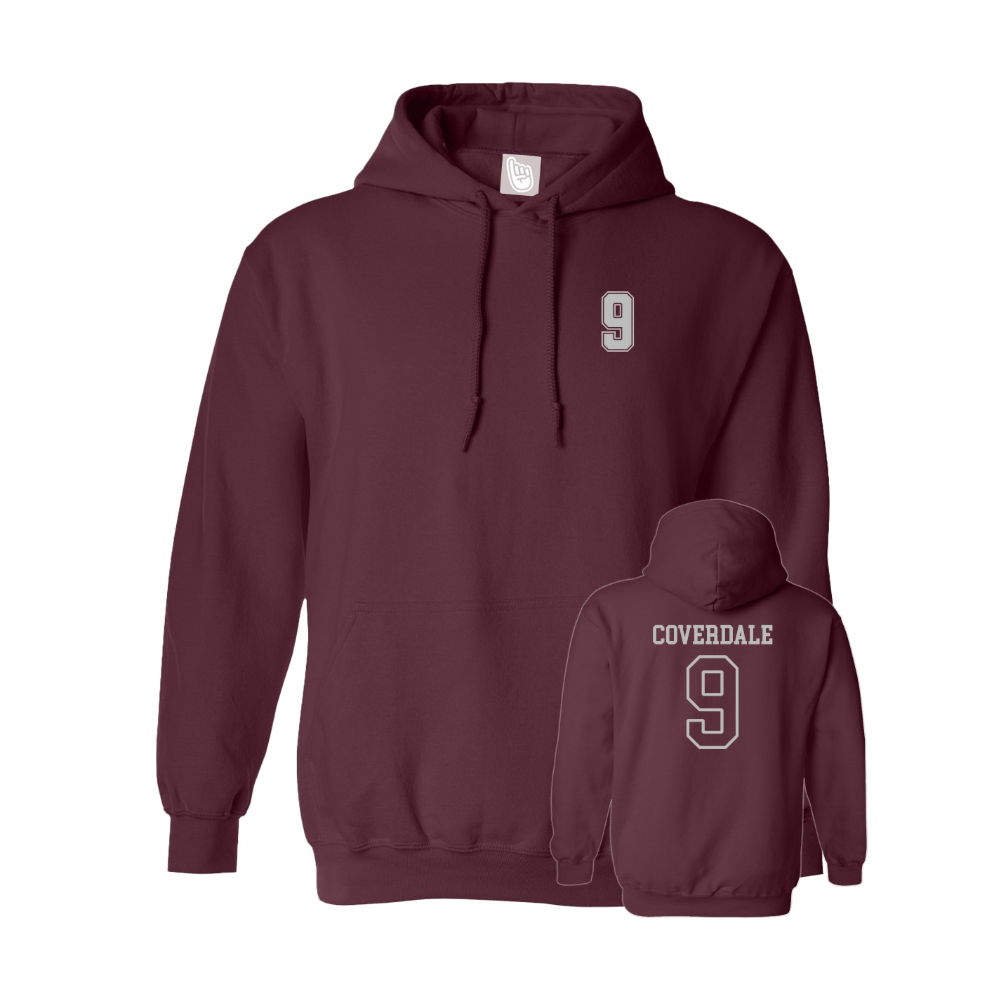 Youth Hoodie — Chest Back in Maroon