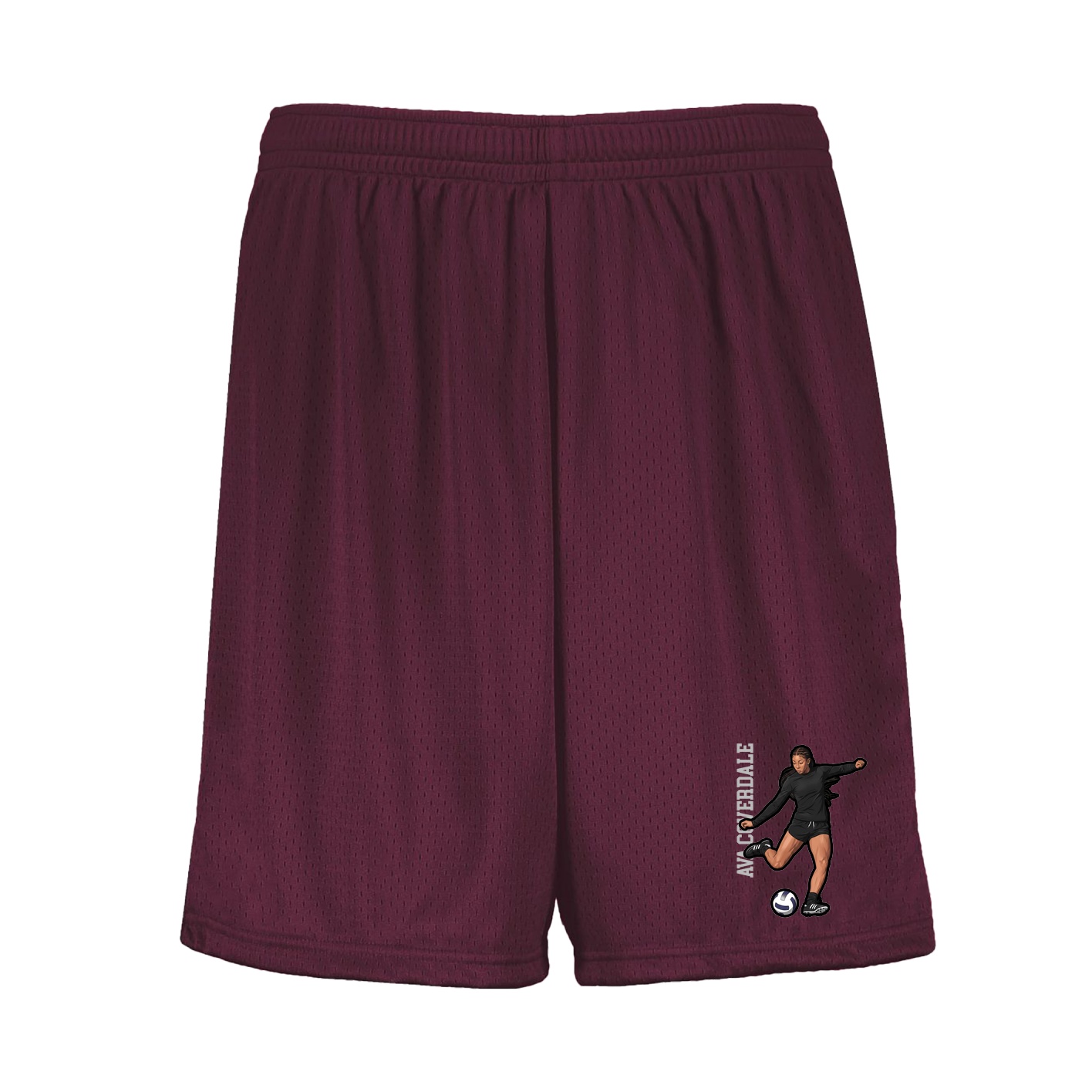 Shorts — Name Vertical in Maroon
