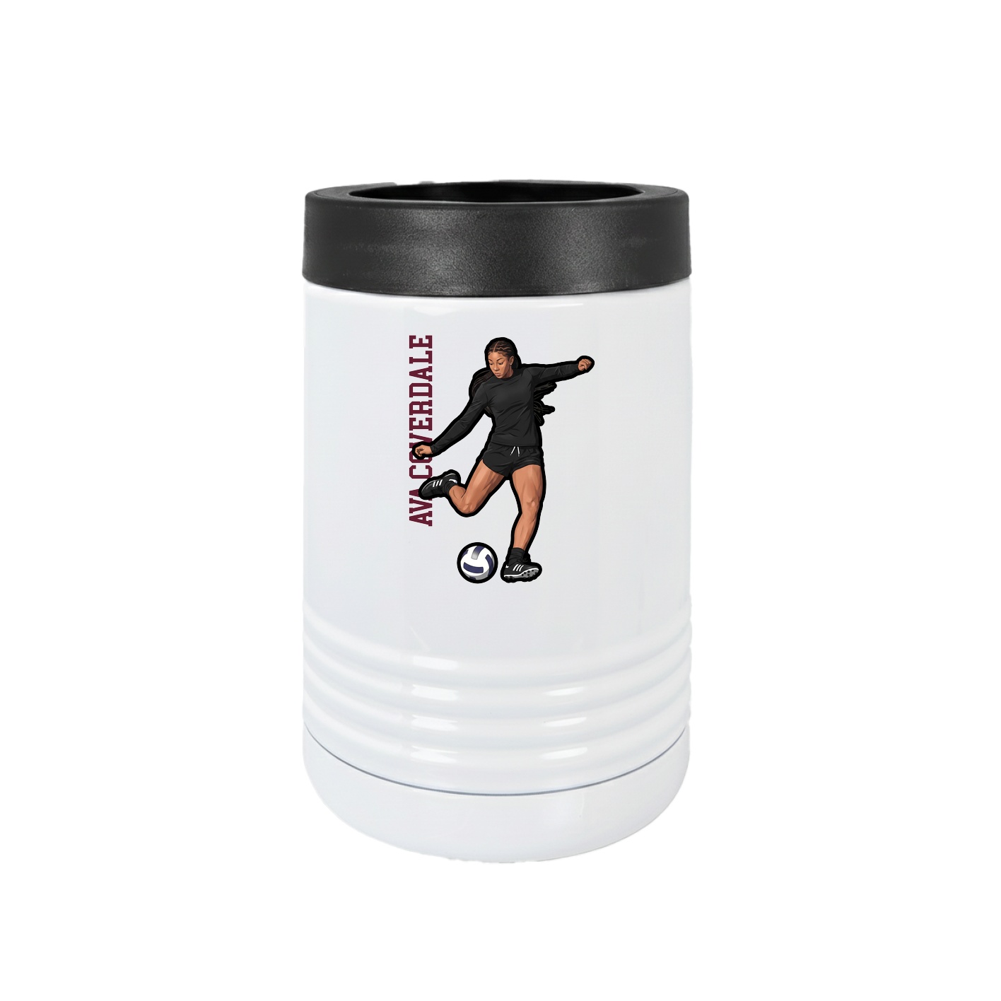 Beverage Holder — Name Vertical in White