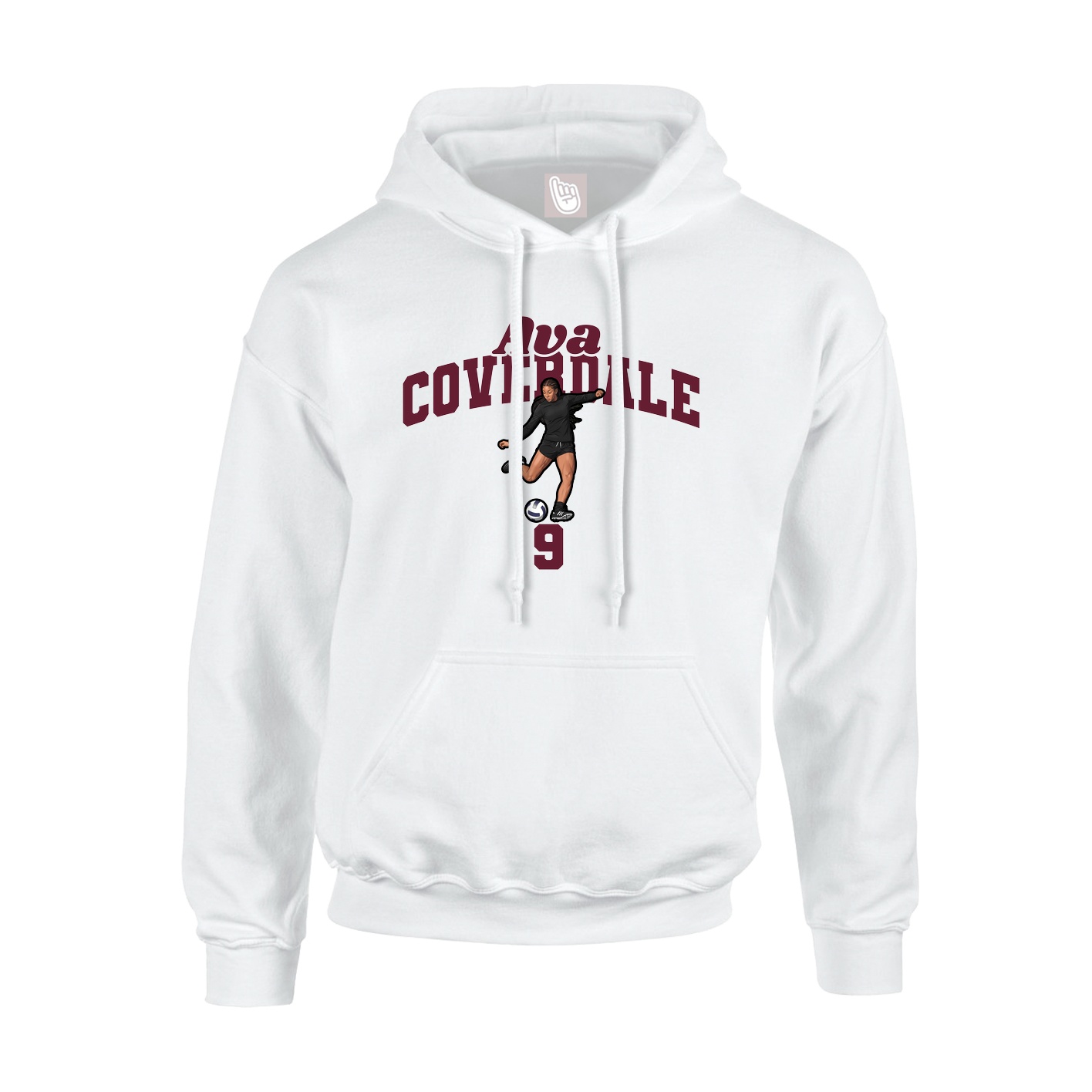 Hoodie — Signature Arch in White