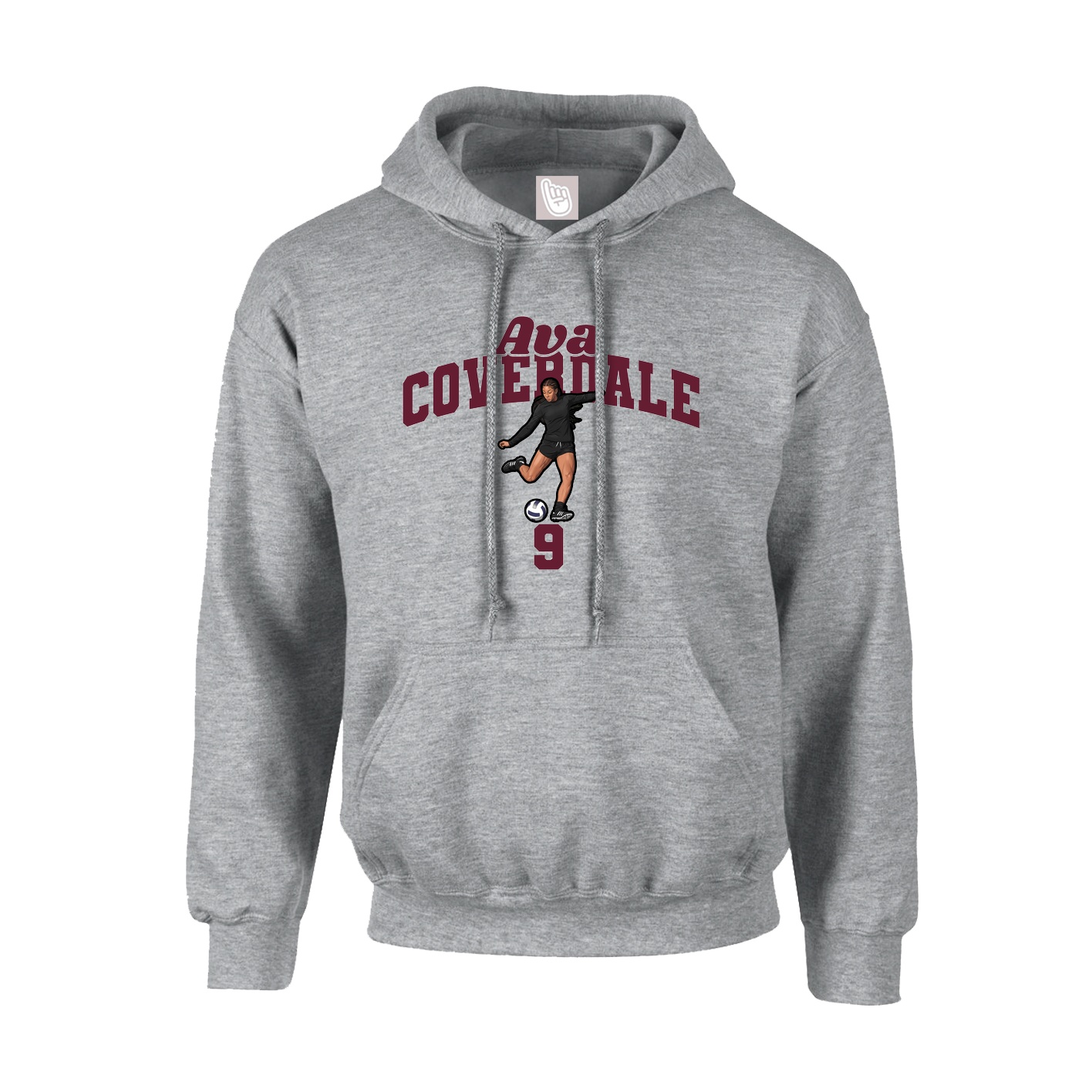 Youth Hoodie — Signature Arch in Grey