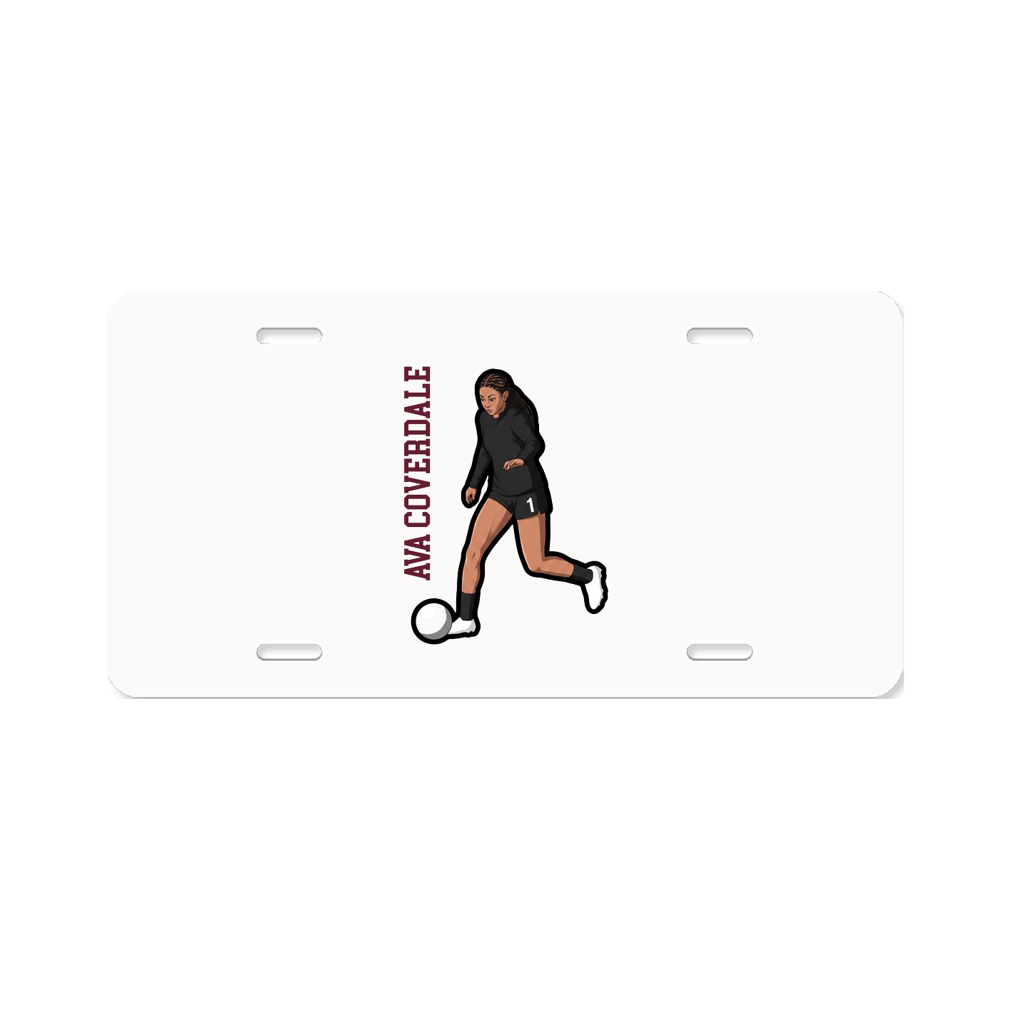 License Plate — Name Vertical in Classic