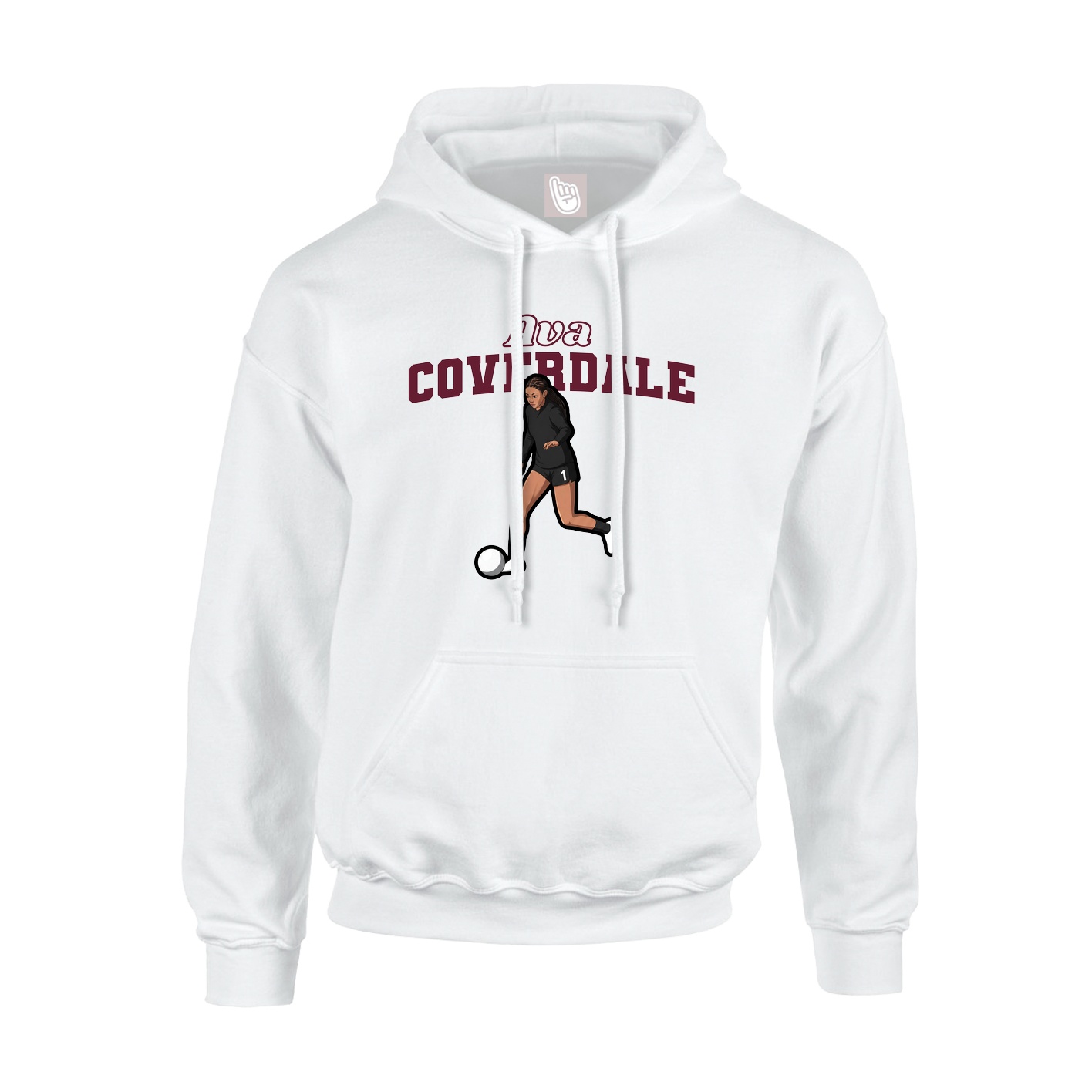 Hoodie — Name Arch in White