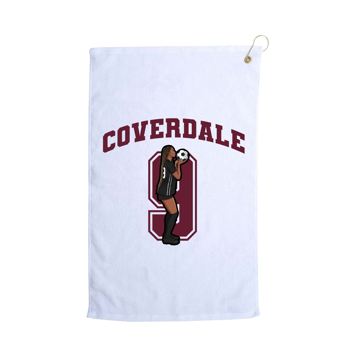 Golf Towel — Number in White