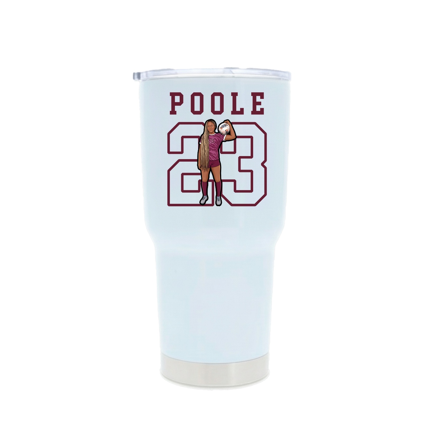 30oz Stainless Steel Tumbler — Shirsey in White