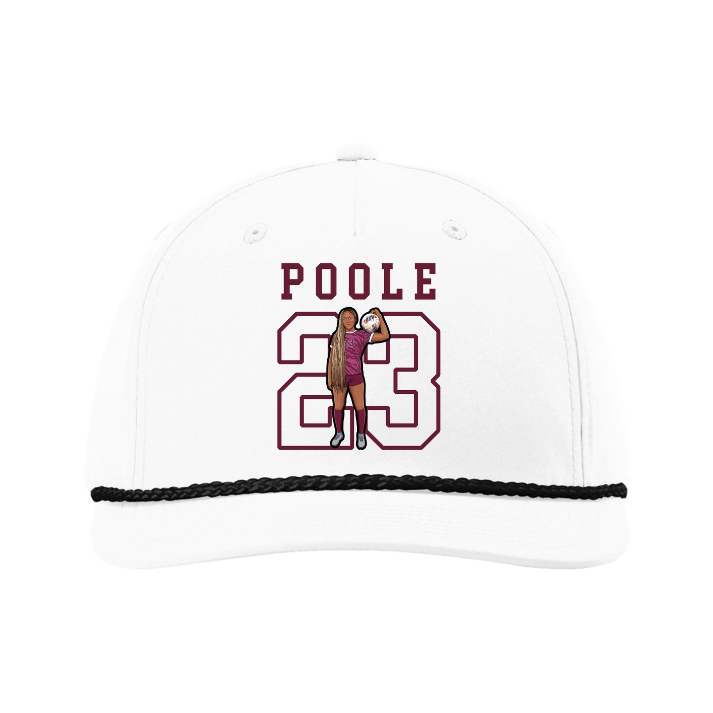 Five-Panel Classic Rope Cap — Shirsey in White