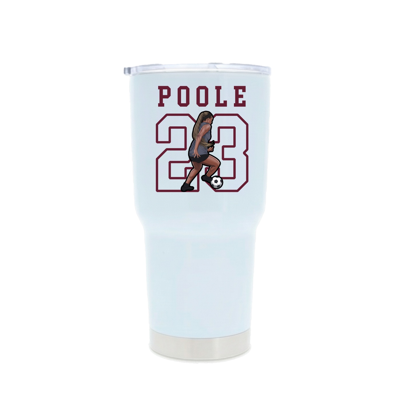 30oz Stainless Steel Tumbler — Shirsey in White