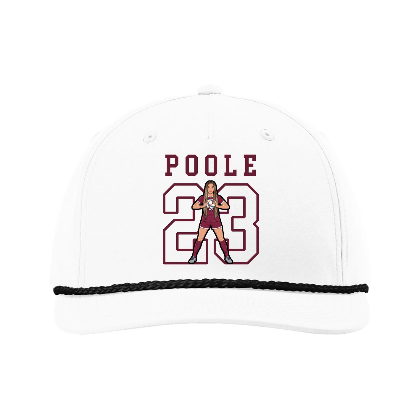Five-Panel Classic Rope Cap — Shirsey in White