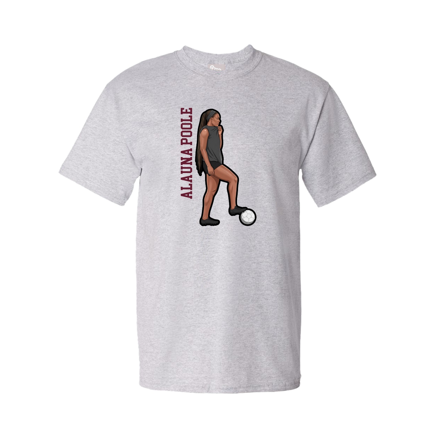 Tee — Name Vertical in Grey