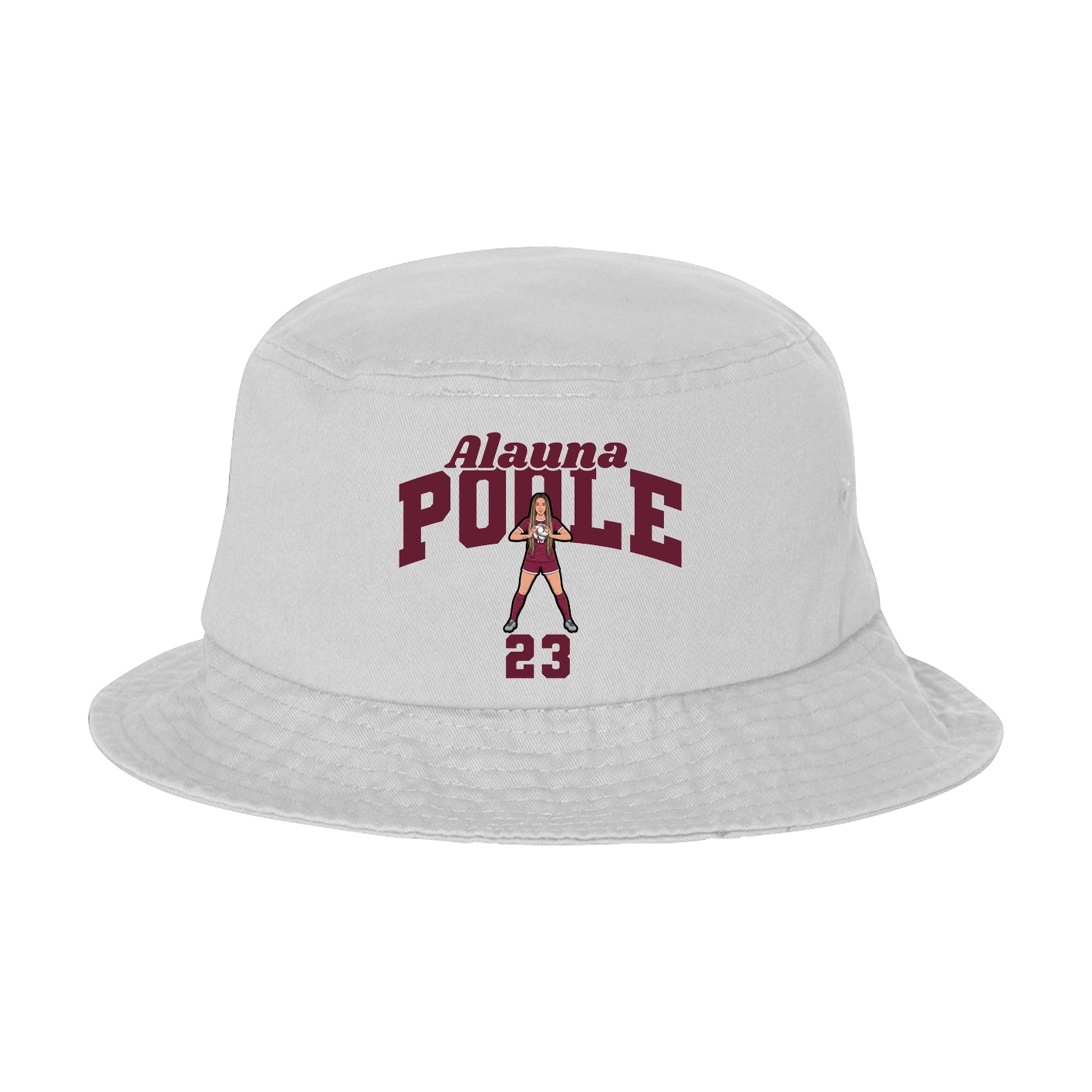 Bucket Cap — Signature Arch in White