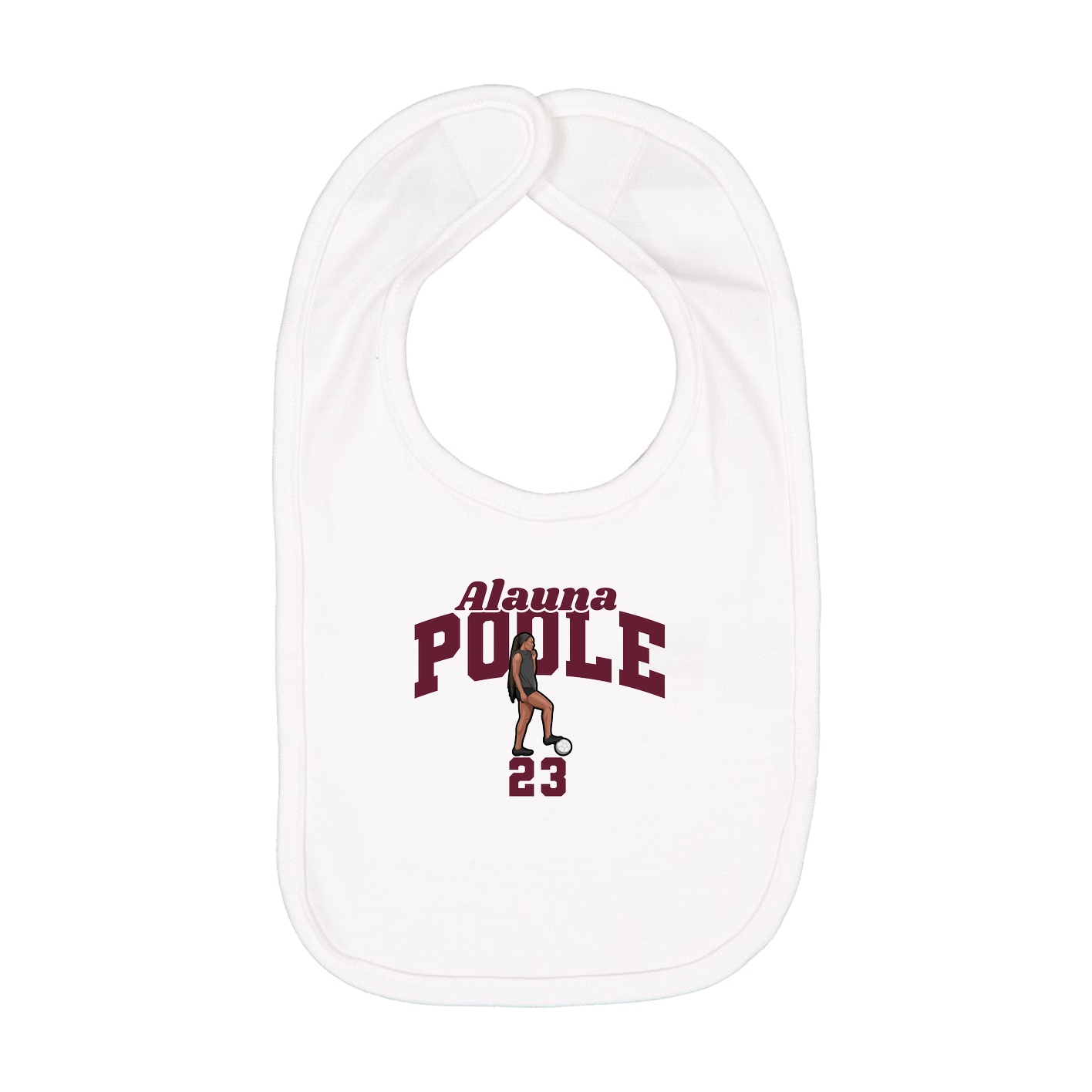 Infant Bib — Signature Arch in White
