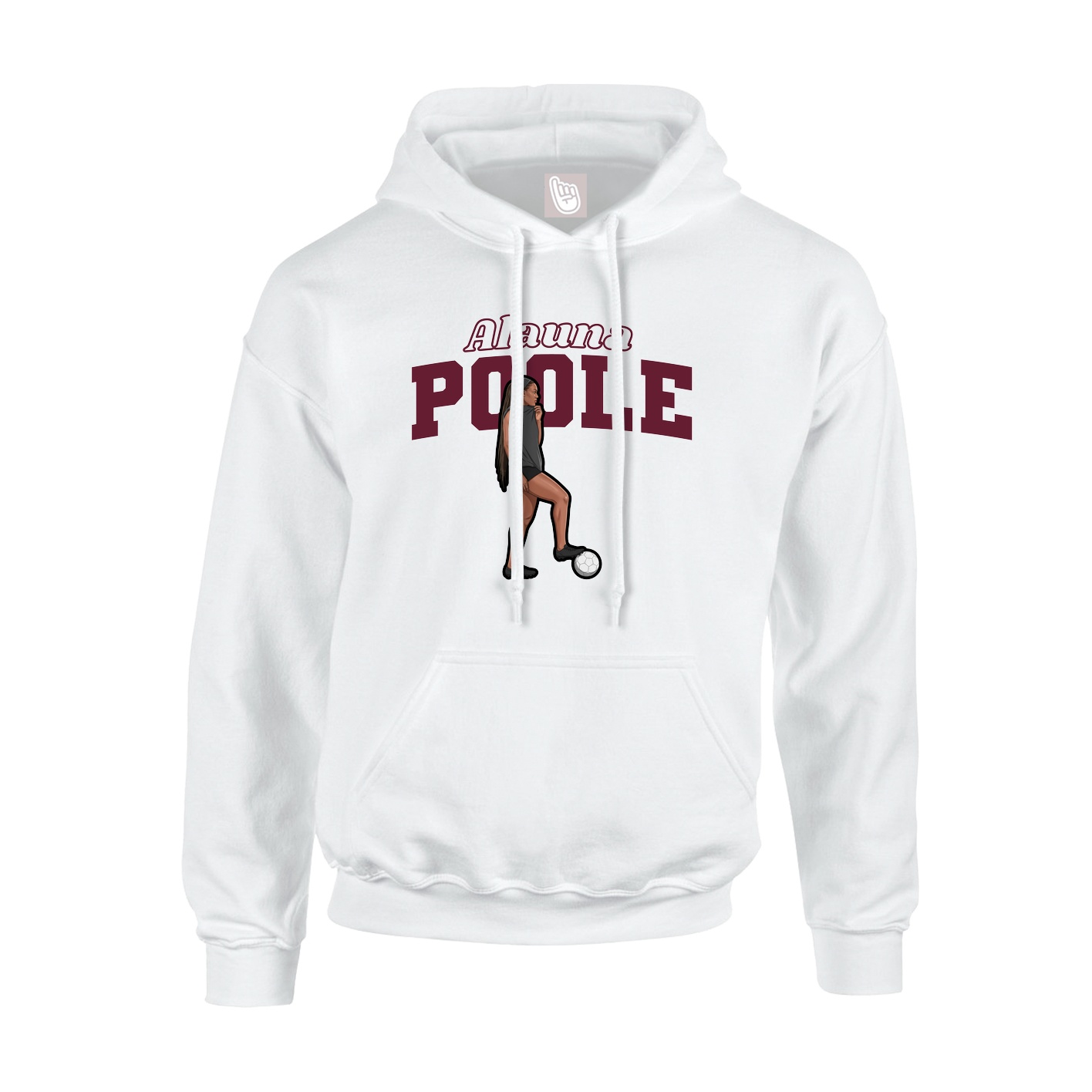 Hoodie — Name Arch in White
