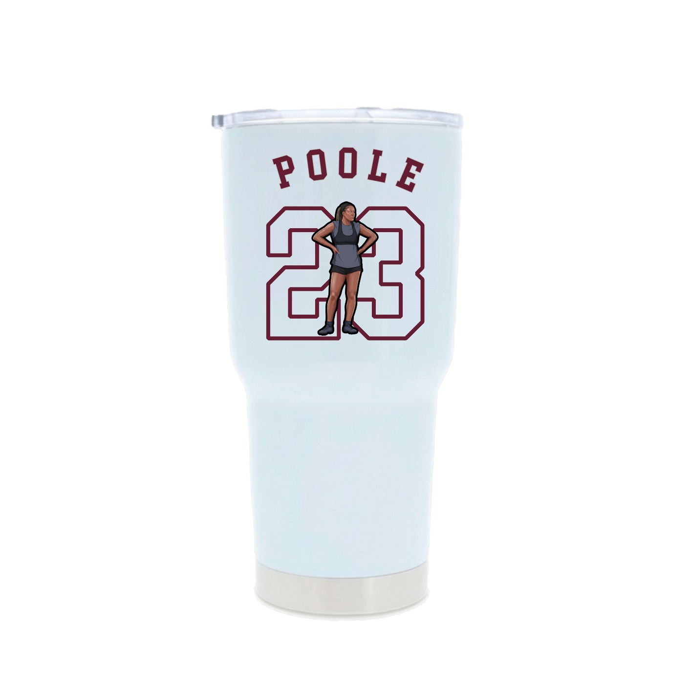 30oz Stainless Steel Tumbler — Shirsey Arch in White
