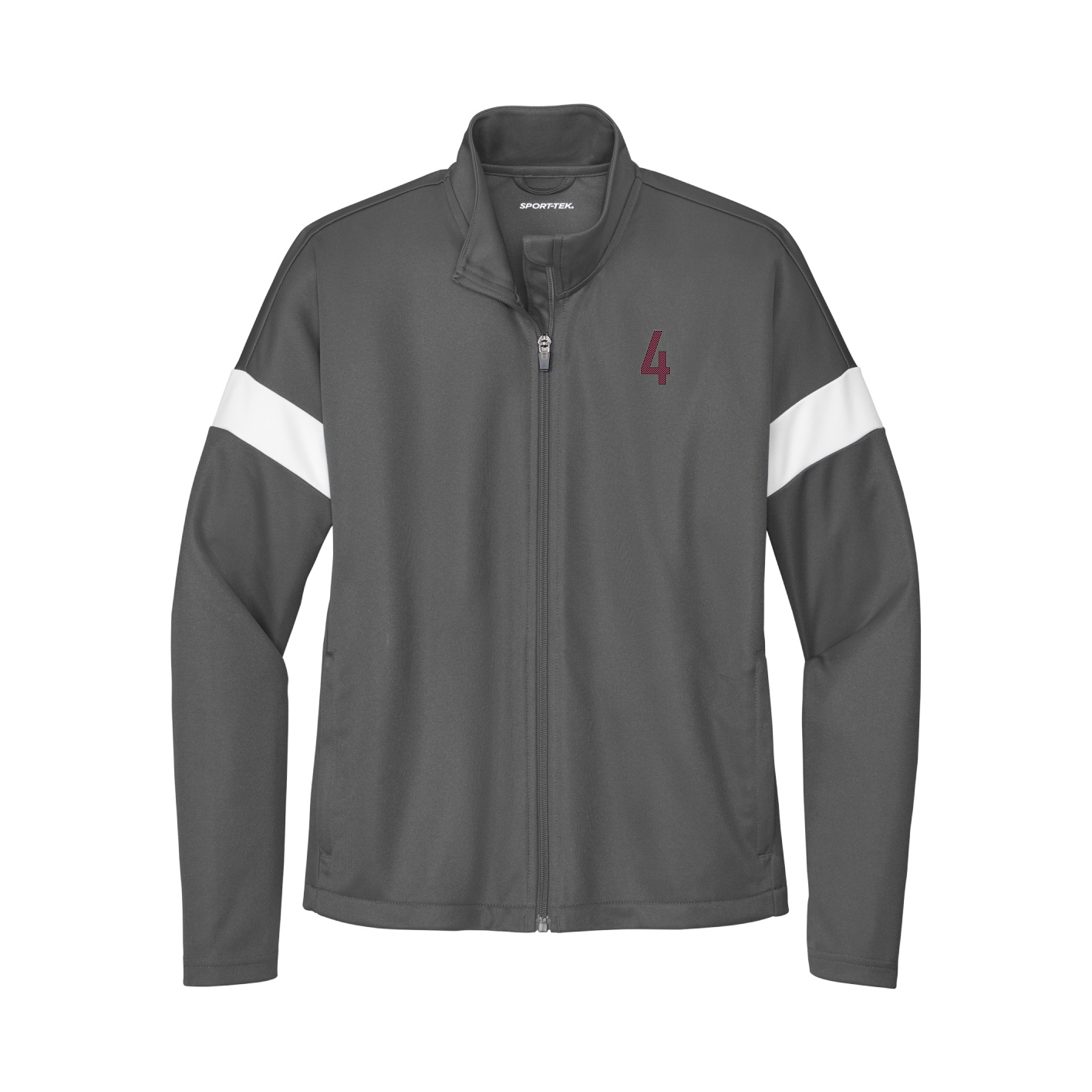 Womens Team Travel Full-Zip Jacket — Front Shirsy in Gray/White