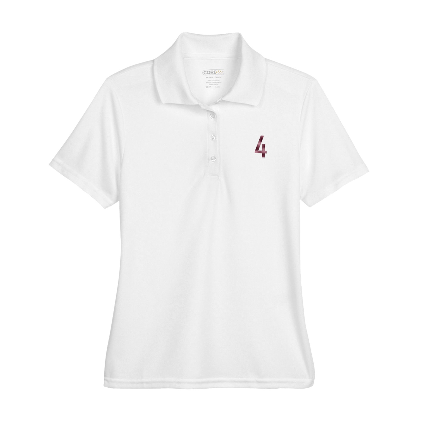 Womens Performance Polo — Front Shirsy in White