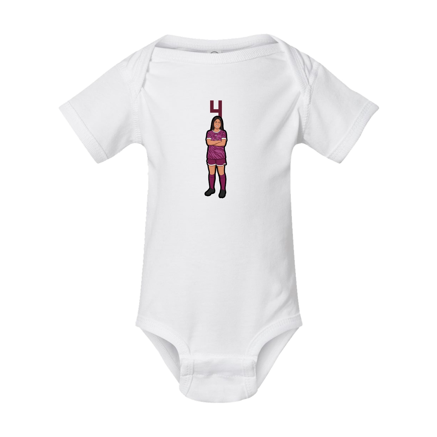 Baby Onesie — Number Top in White